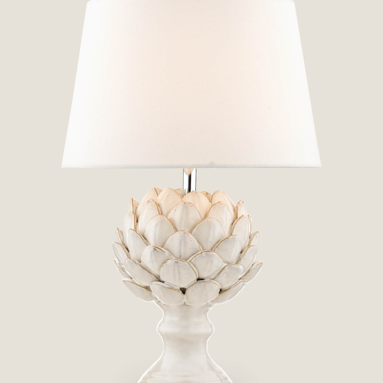 Laura Ashley Ceramic Artichoke Table Lamp - Silver - Available at M&S