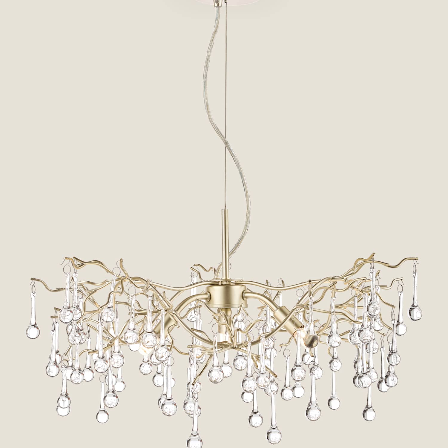 Laura Ashley Willow Pendant Light - Champagne - Available at M&S
