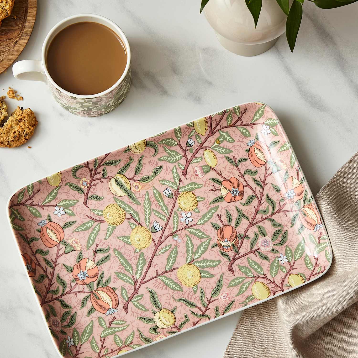 Morris & Co. Fruit Serving Tray - Pink - Available at M&S
