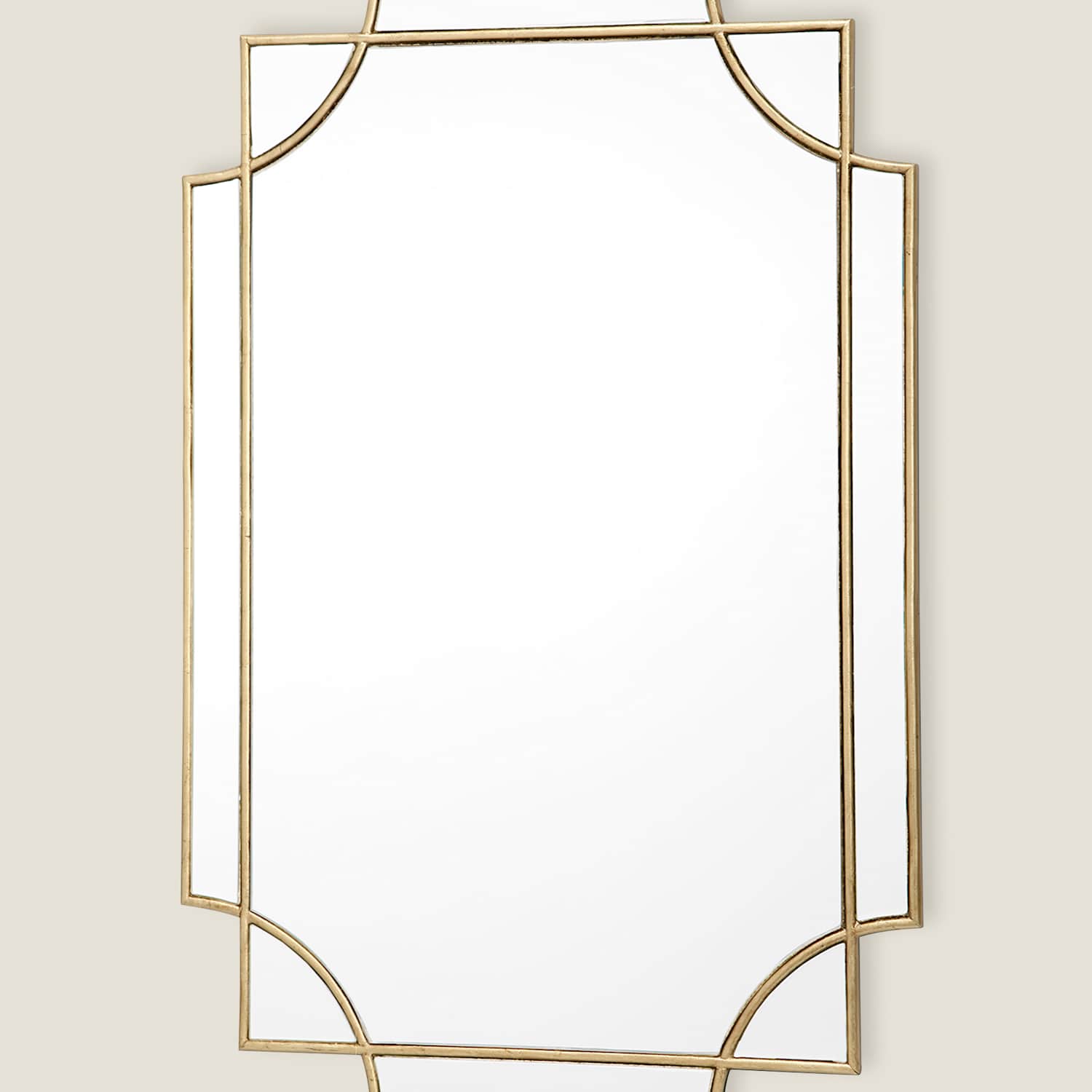 Dar Guapo Rectangular Wall Mirror - Gold - Available at M&S