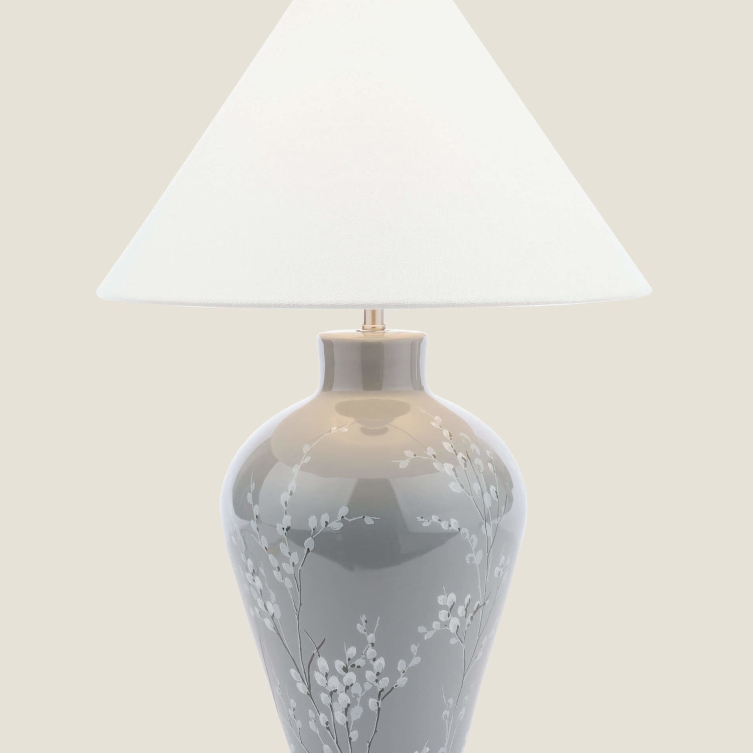 Laura Ashley Pussywillow Ceramic Table Lamp - Grey - Available at M&S