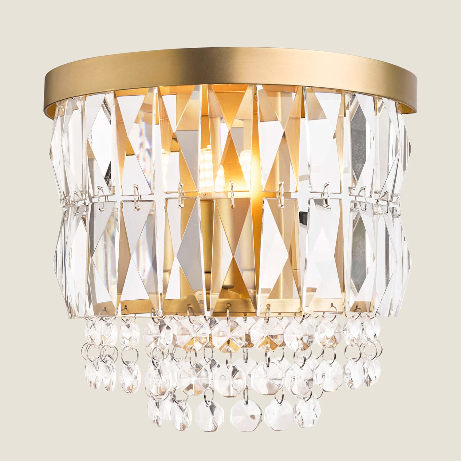 Laura Ashley Rhosill Crystal Wall Light - Antique Brass - Available at M&S
