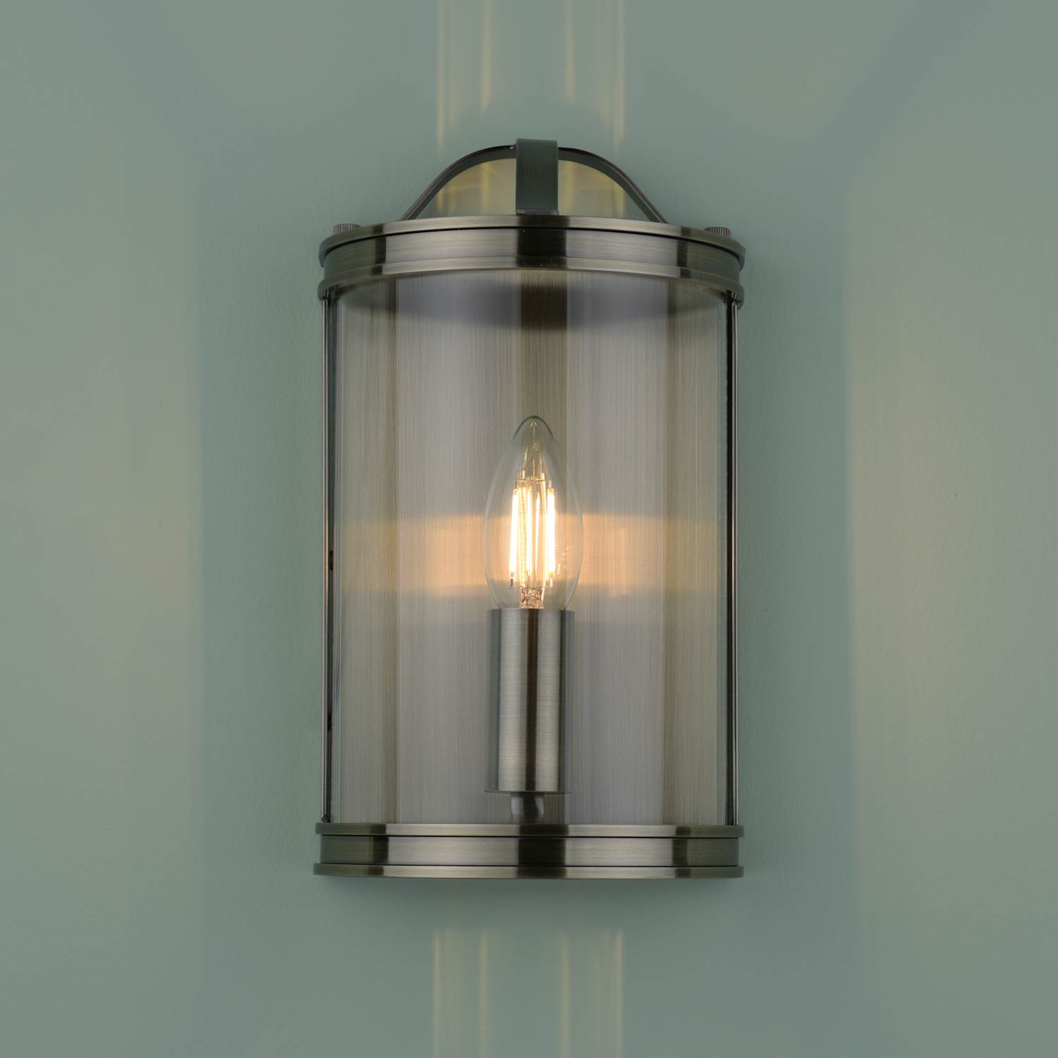 Laura Ashley Harrington Metal Flush Wall Light - Antique Brass - Available at M&S