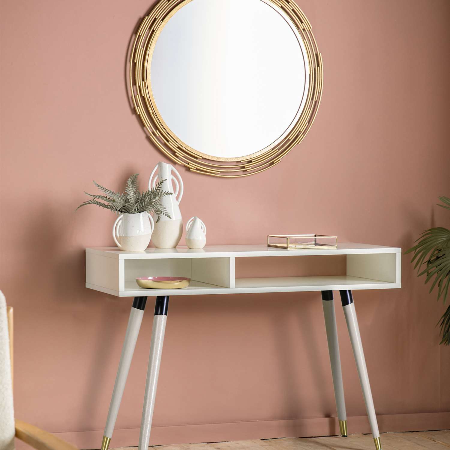 Gallery Direct Cristo Large Round Wall Mirror - Gold - Available at M&S