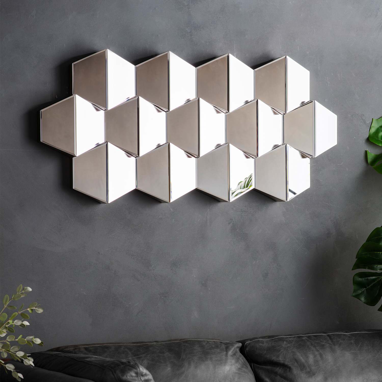 Gallery Direct Carina Extra Large Wall Mirror - Silver - Available at M&S