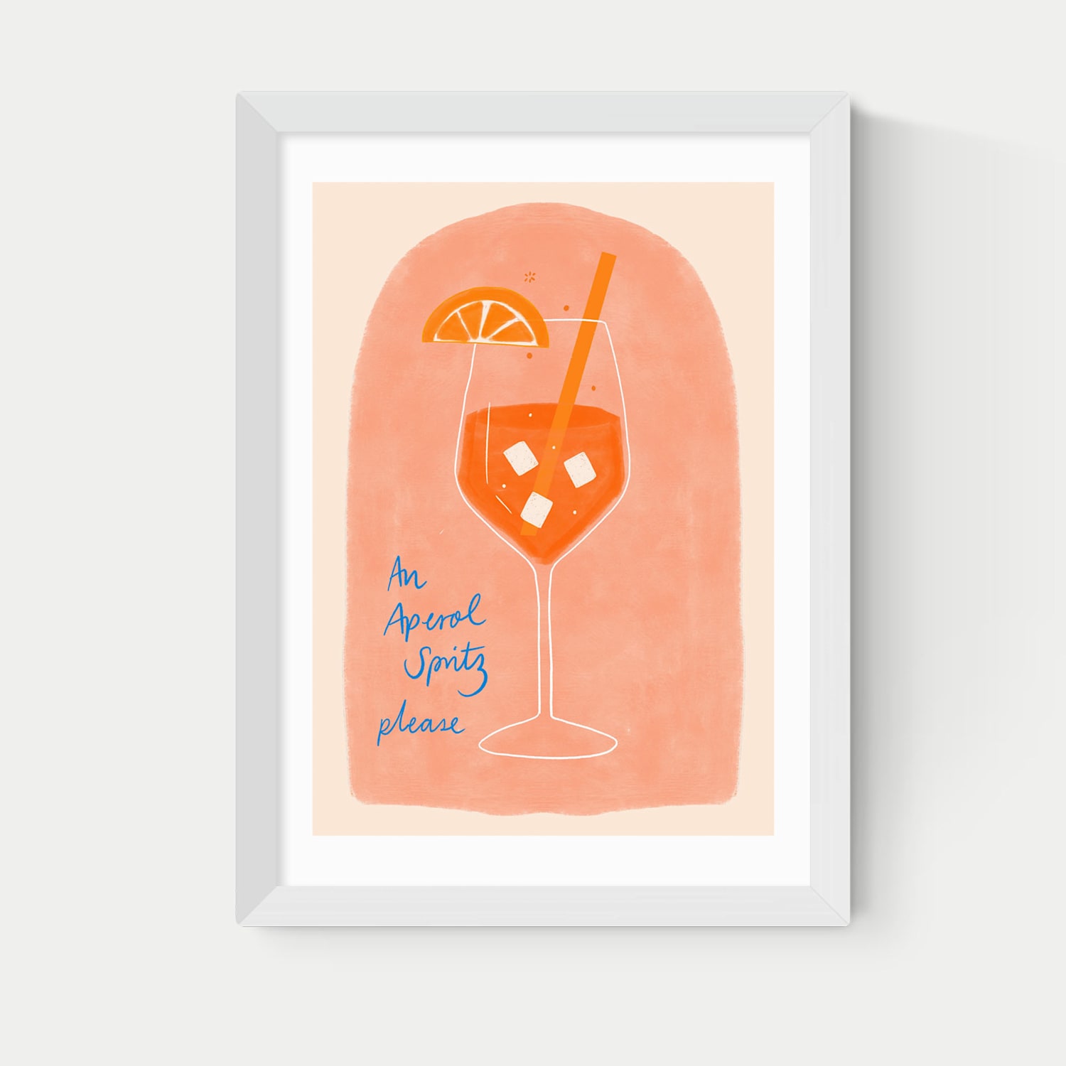 East End Prints Aperol Framed Art - A1 - White - Available at M&S