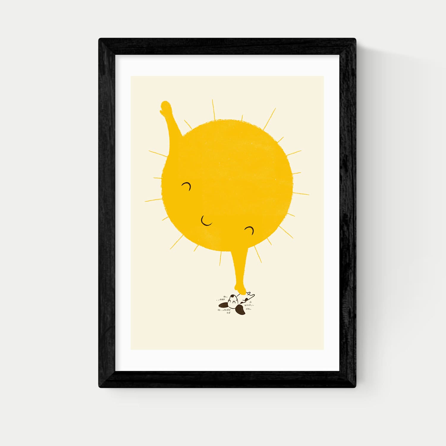 East End Prints Belly Rub Framed Art - A1 - Black - Available at M&S