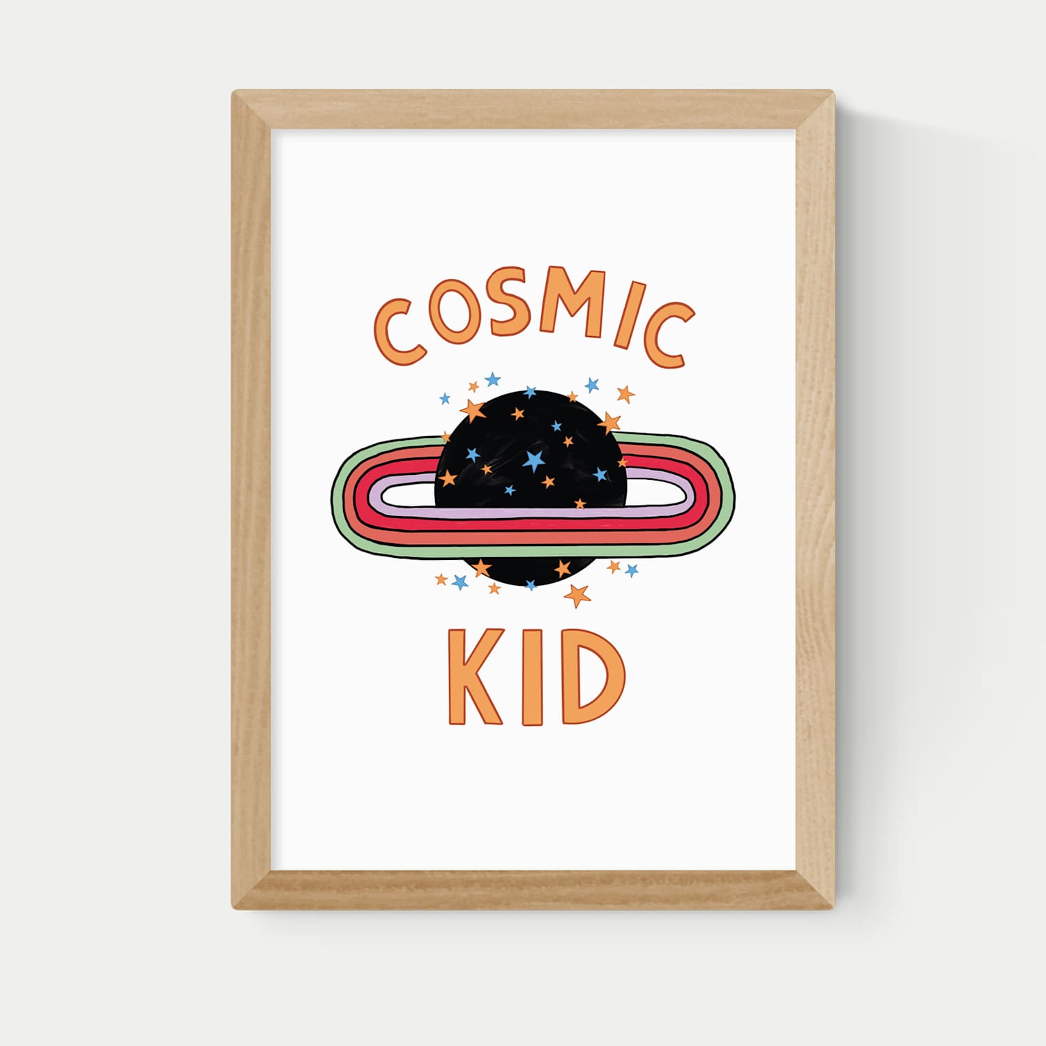 East End Prints Cosmic Kids Framed Art - A1 - Natural - Available at M&S