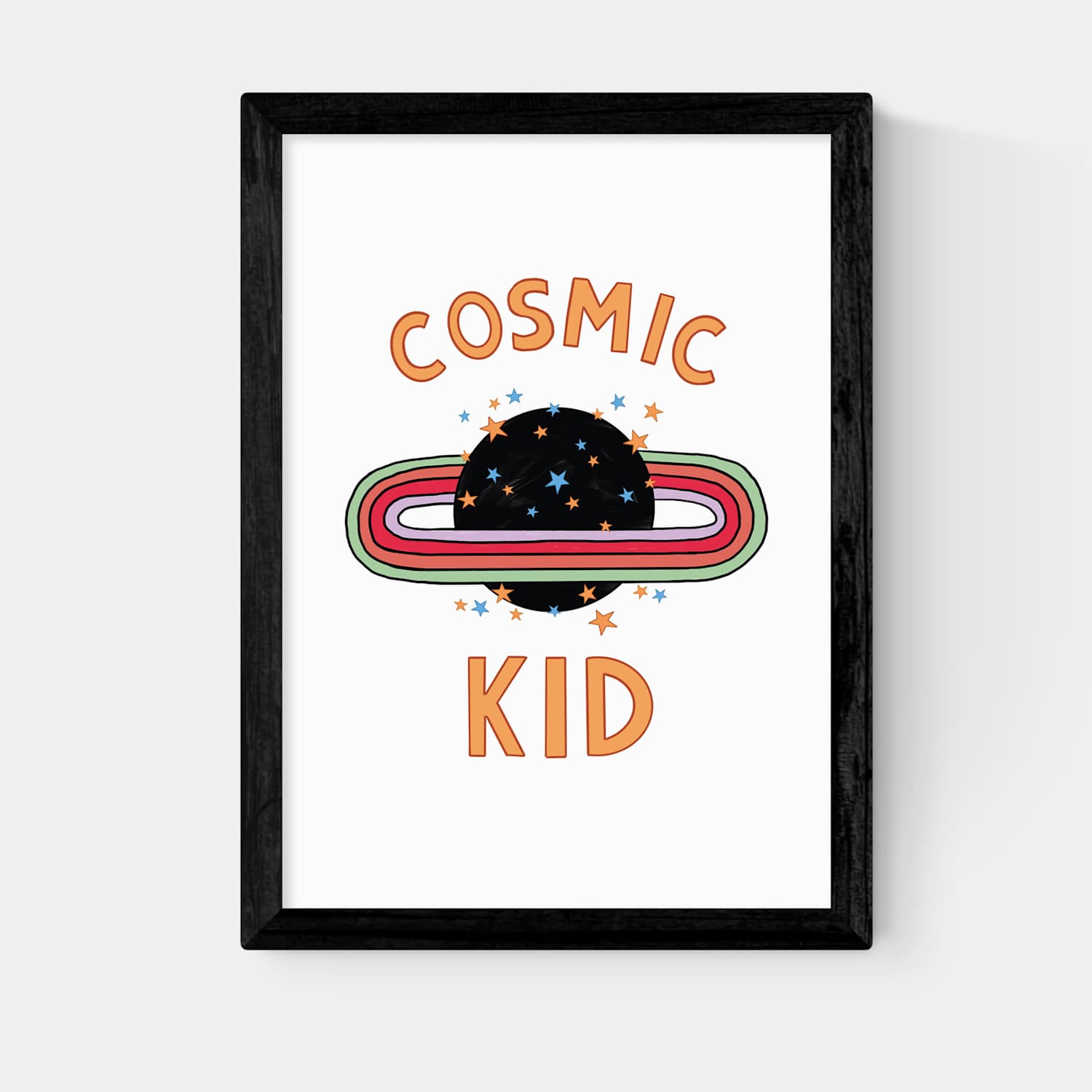 East End Prints Cosmic Kids Framed Art - A1 - Black - Available at M&S