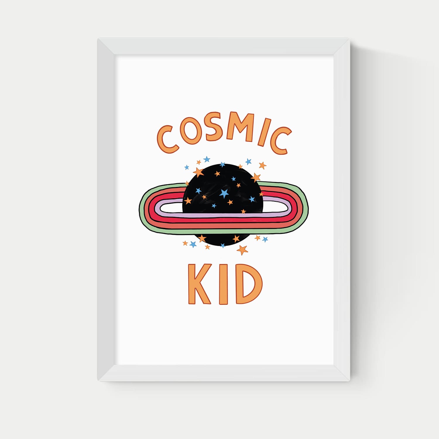 East End Prints Cosmic Kids Framed Art - A1 - White - Available at M&S
