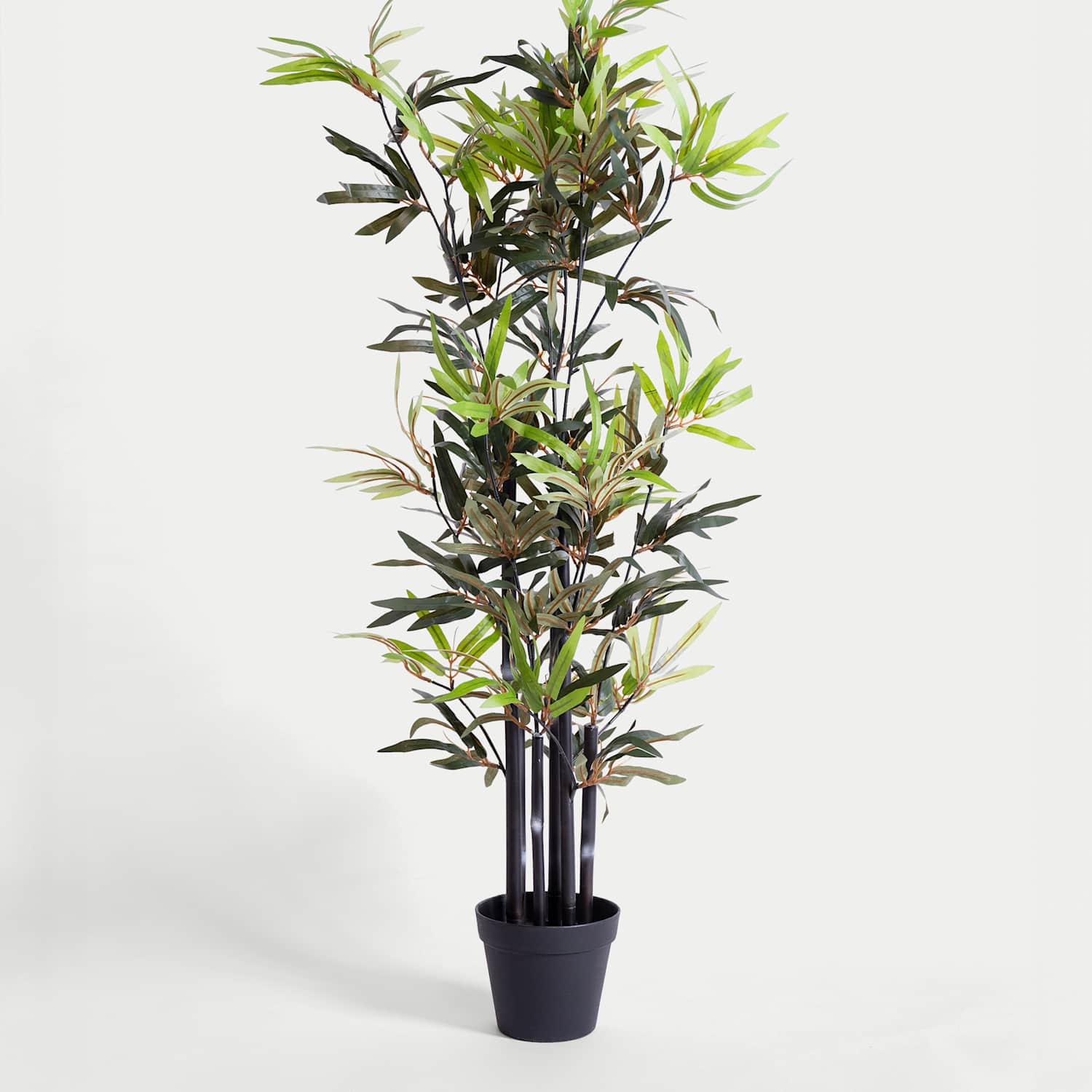 Blooming Artificial 4ft Artificial Black Stem Bamboo in Pot - Green - Available at M&S