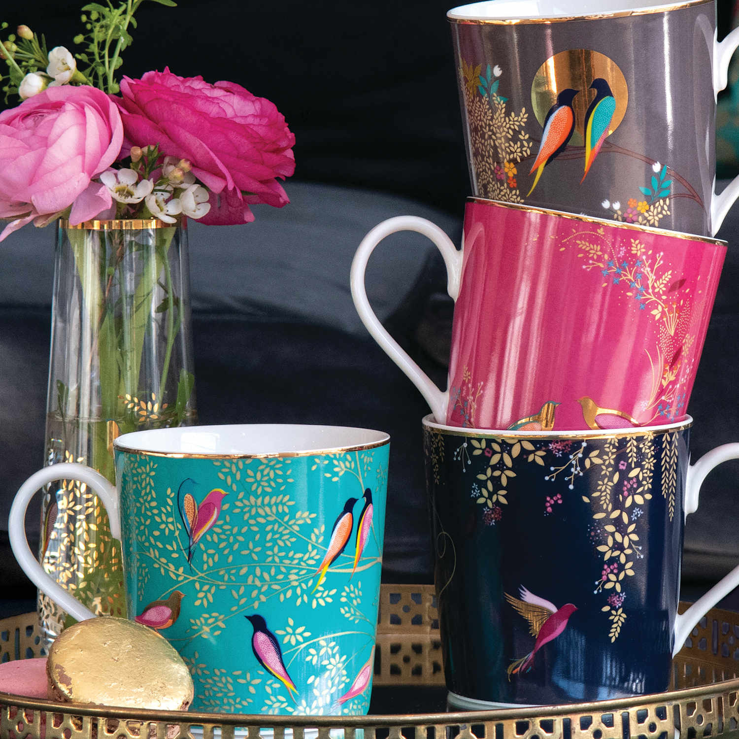 Sara Miller Set of 4 Chelsea Mugs - Multi - Available at M&S