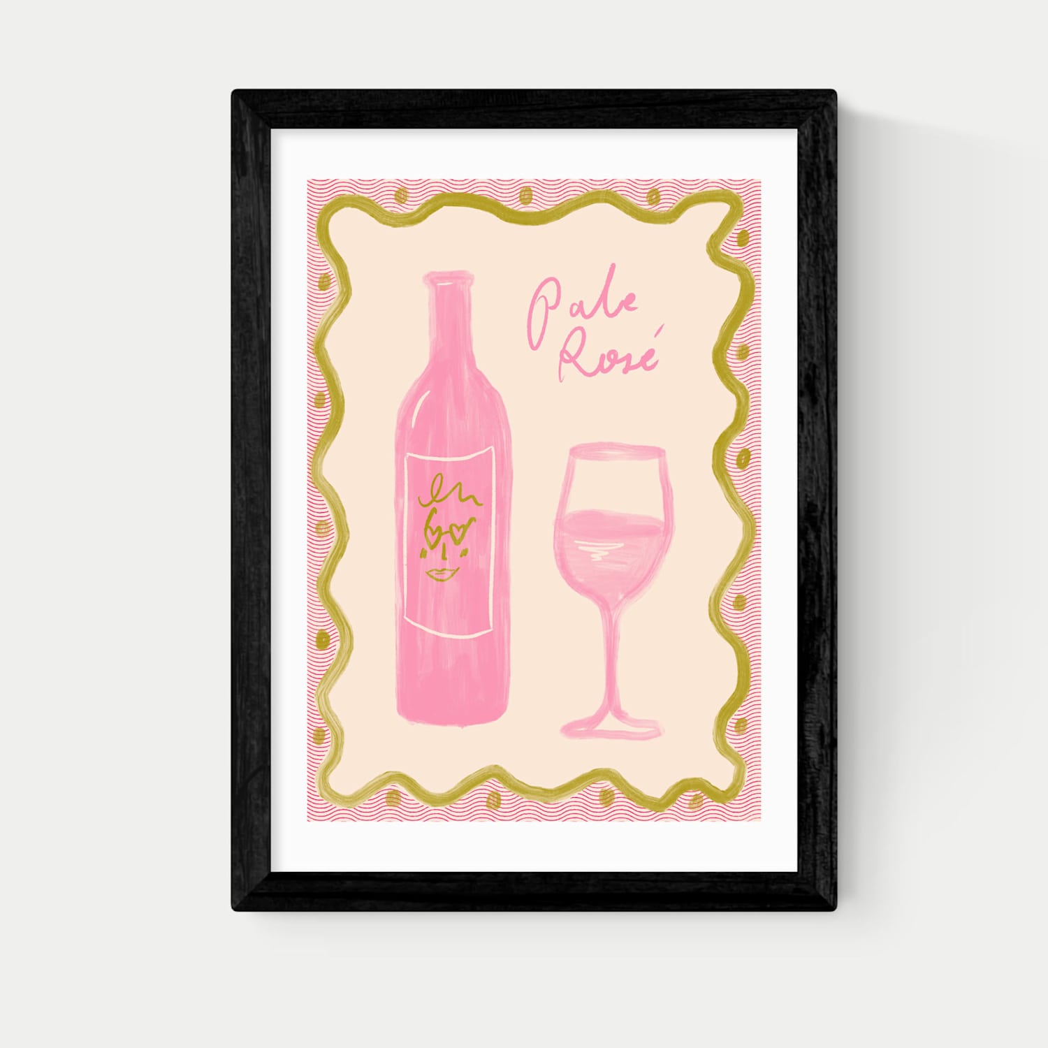 East End Prints Pale Rose Framed Art - A1 - Black - Available at M&S