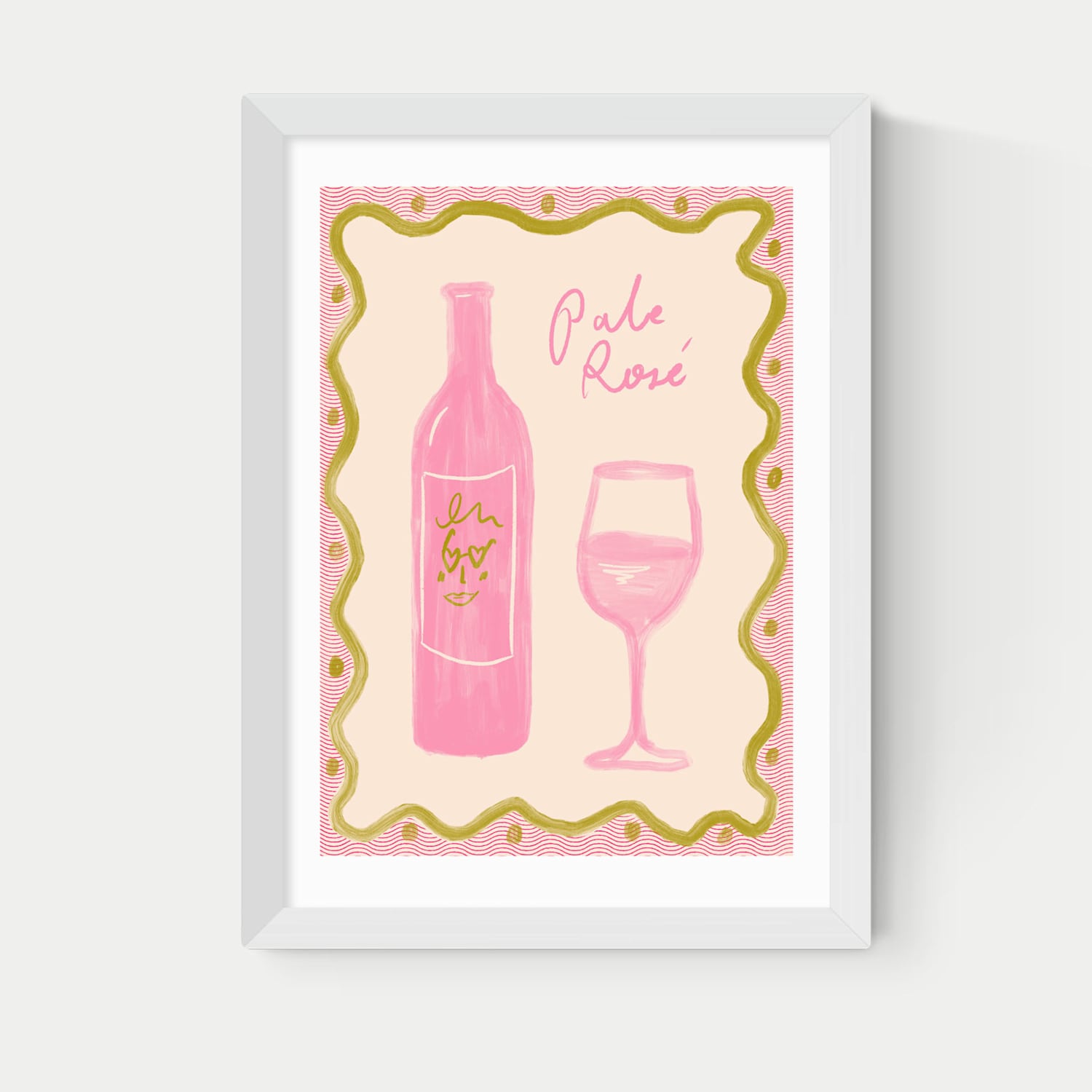 East End Prints Pale Rose Framed Art - A1 - White - Available at M&S