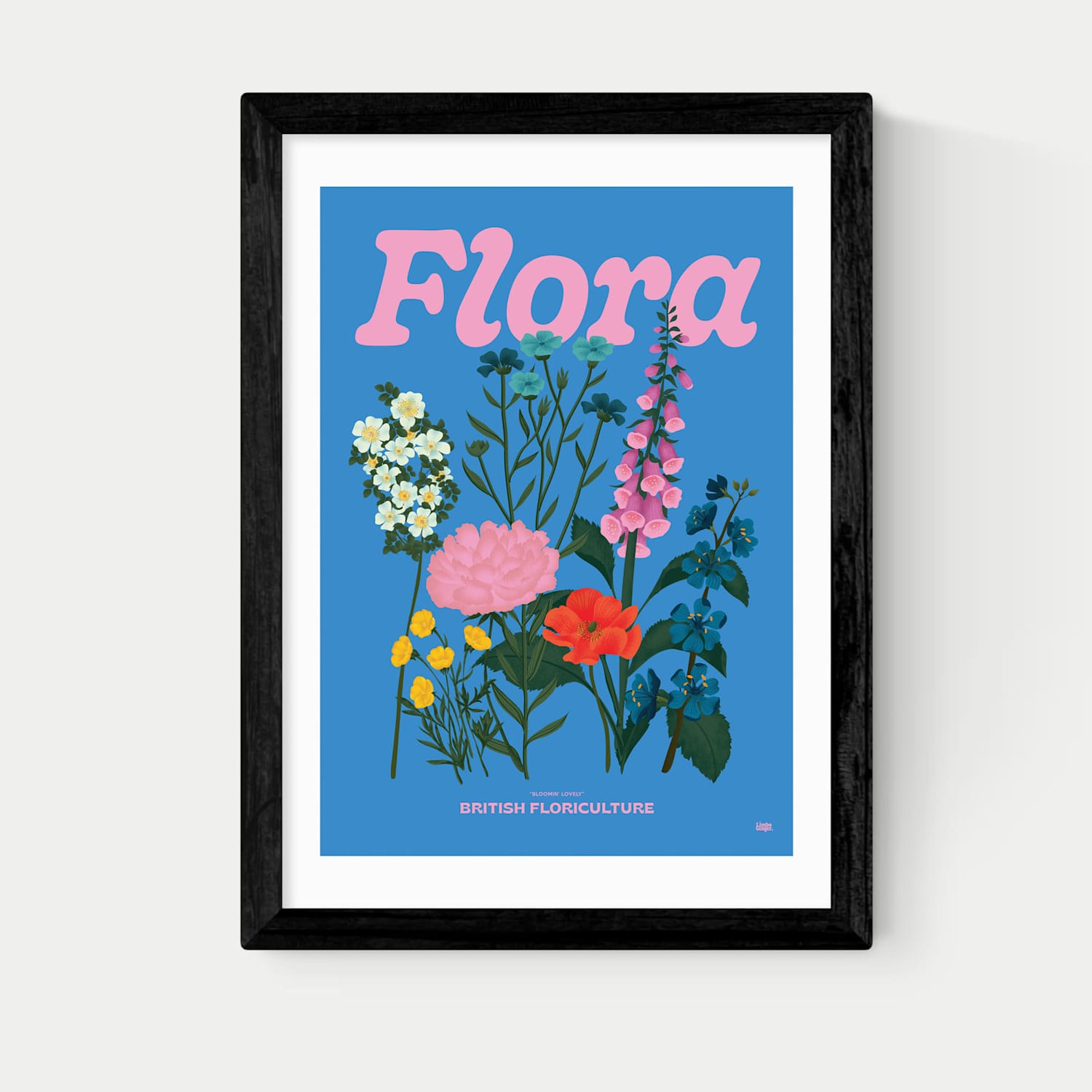 East End Prints Flora Framed Art - A1 - Black - Available at M&S