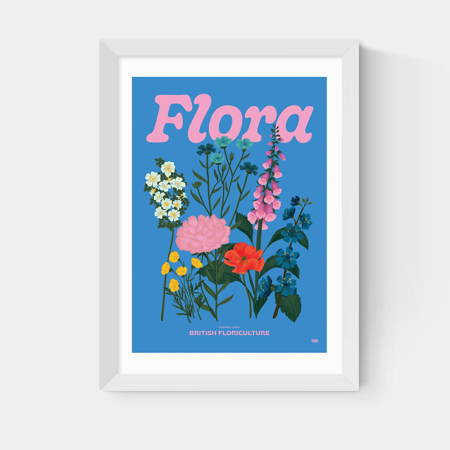 East End Prints Flora Framed Art - A1 - White - Available at M&S