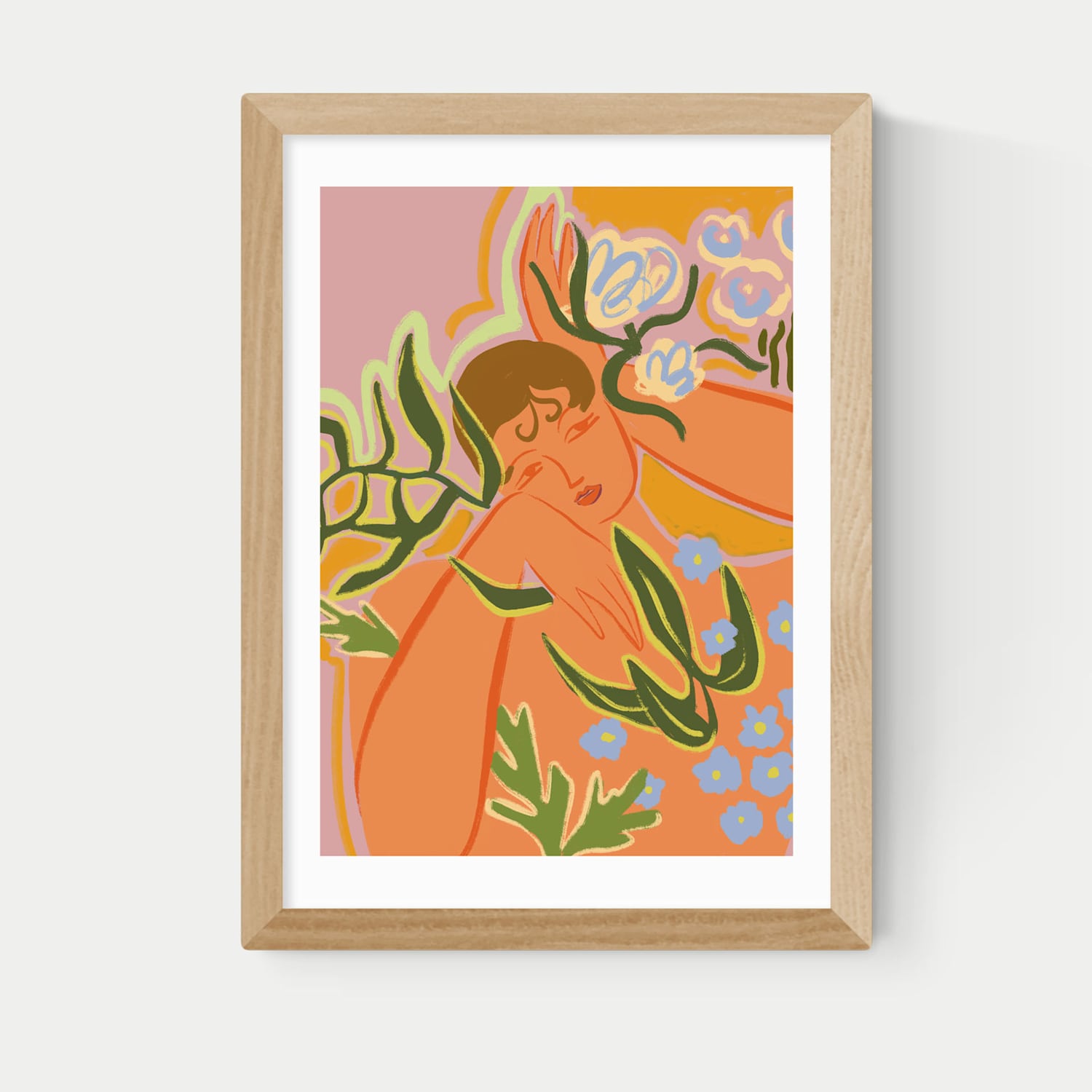 East End Prints Flourish Framed Art - A1 - Natural - Available at M&S