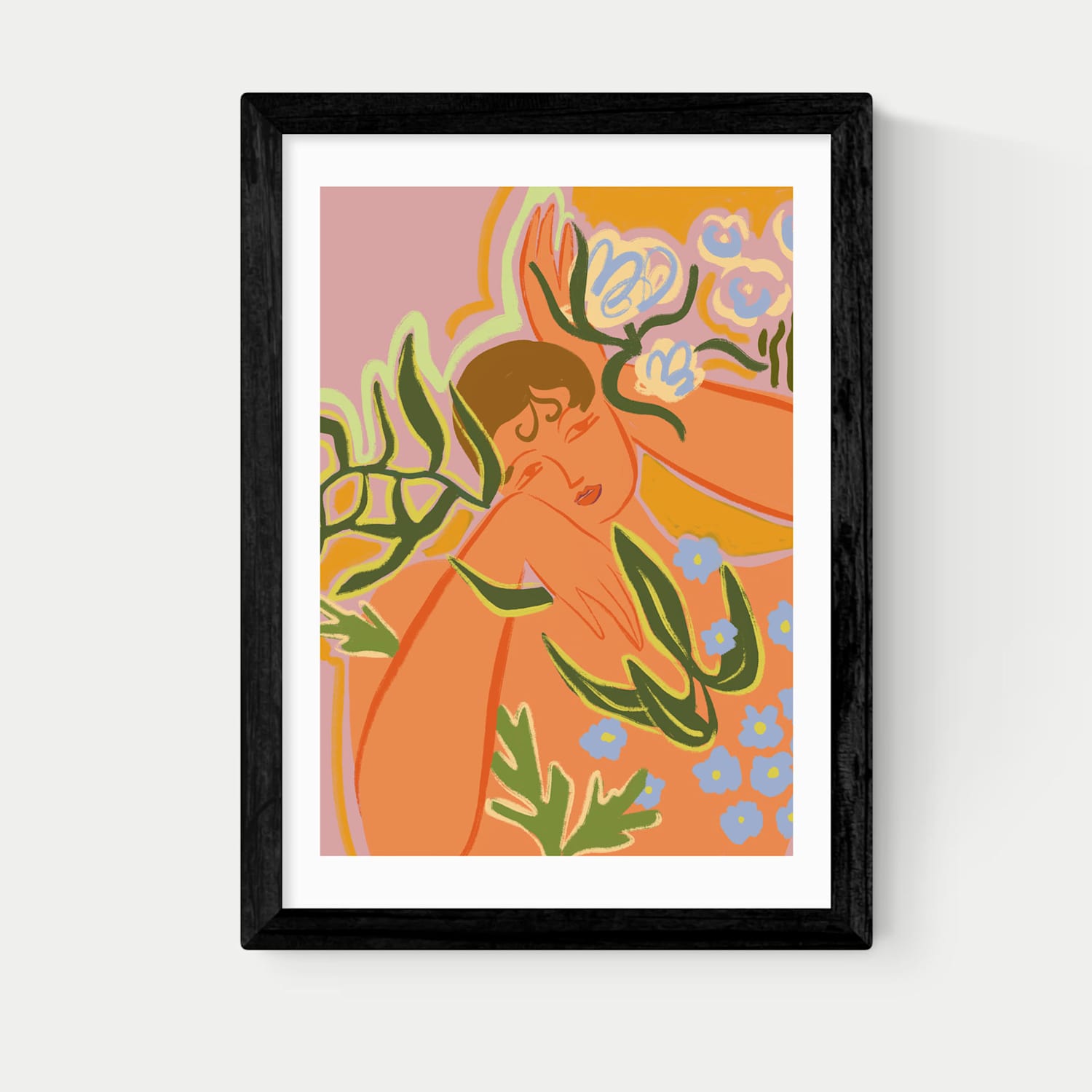 East End Prints Flourish Framed Art - A1 - Black - Available at M&S
