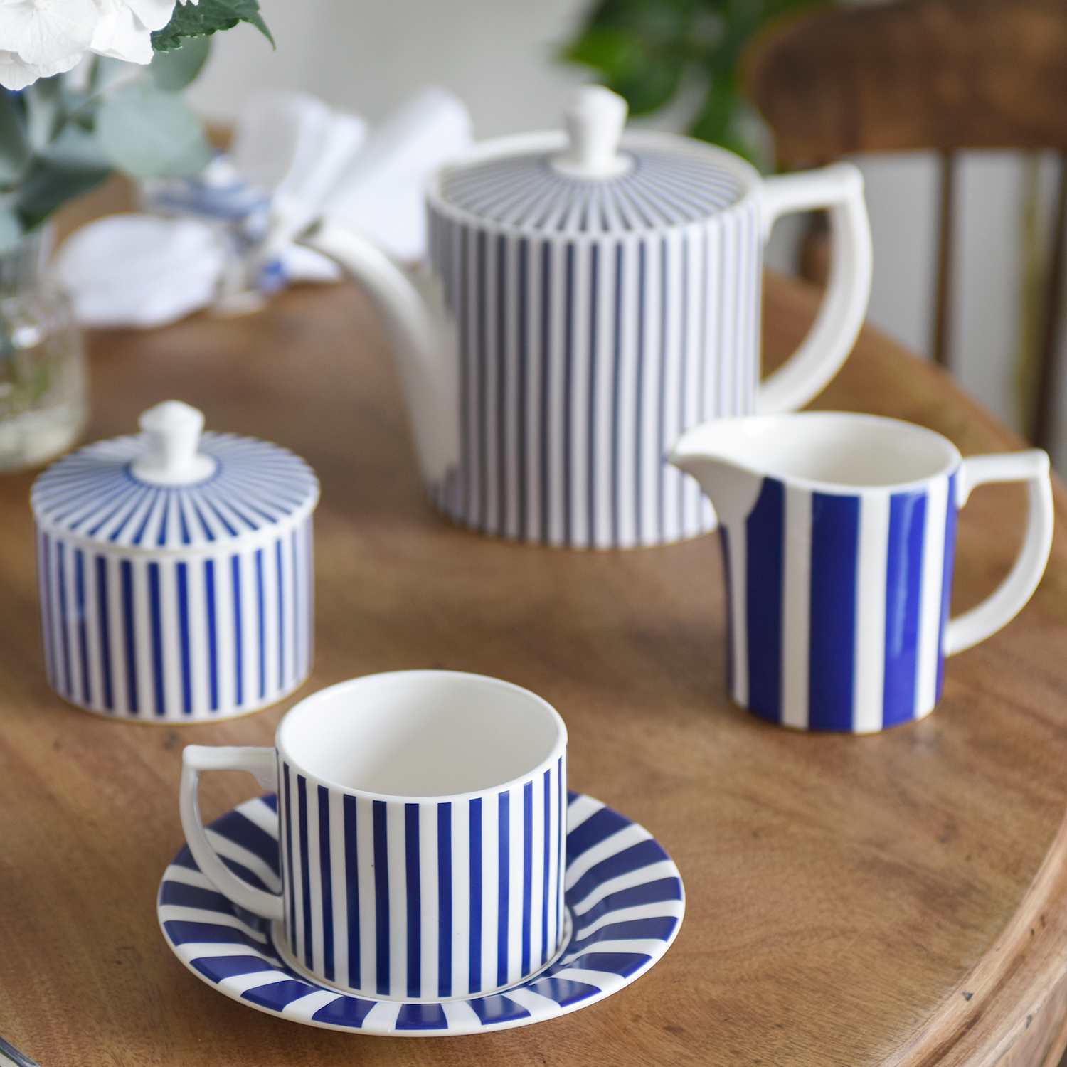 Spode Set of 4 Steccato Cups & Saucers - Blue - Available at M&S