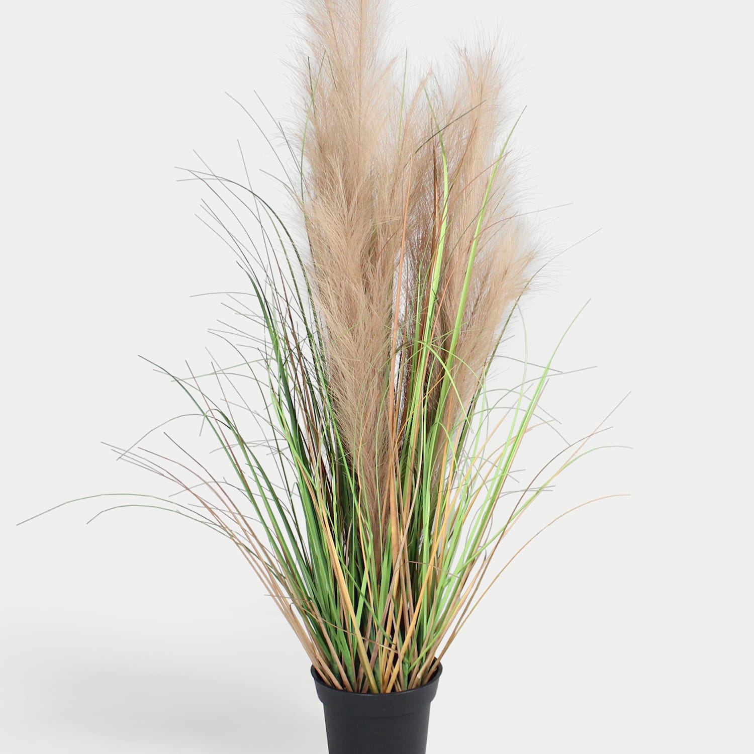 Blooming Artificial Artificial 3ft Feather Grass Plant - Green - Available at M&S