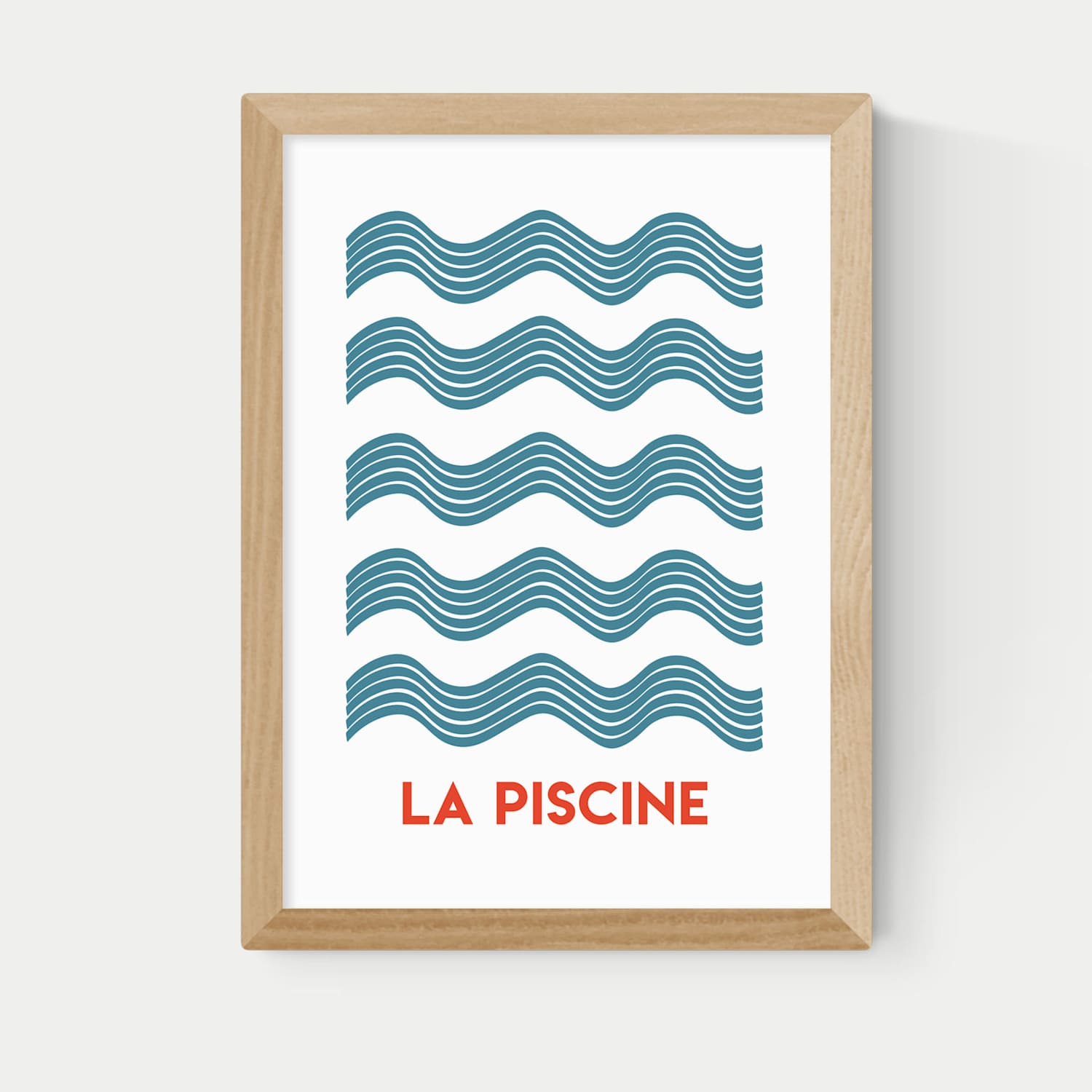 East End Prints La Piscine Framed Art - A1 - Natural - Available at M&S