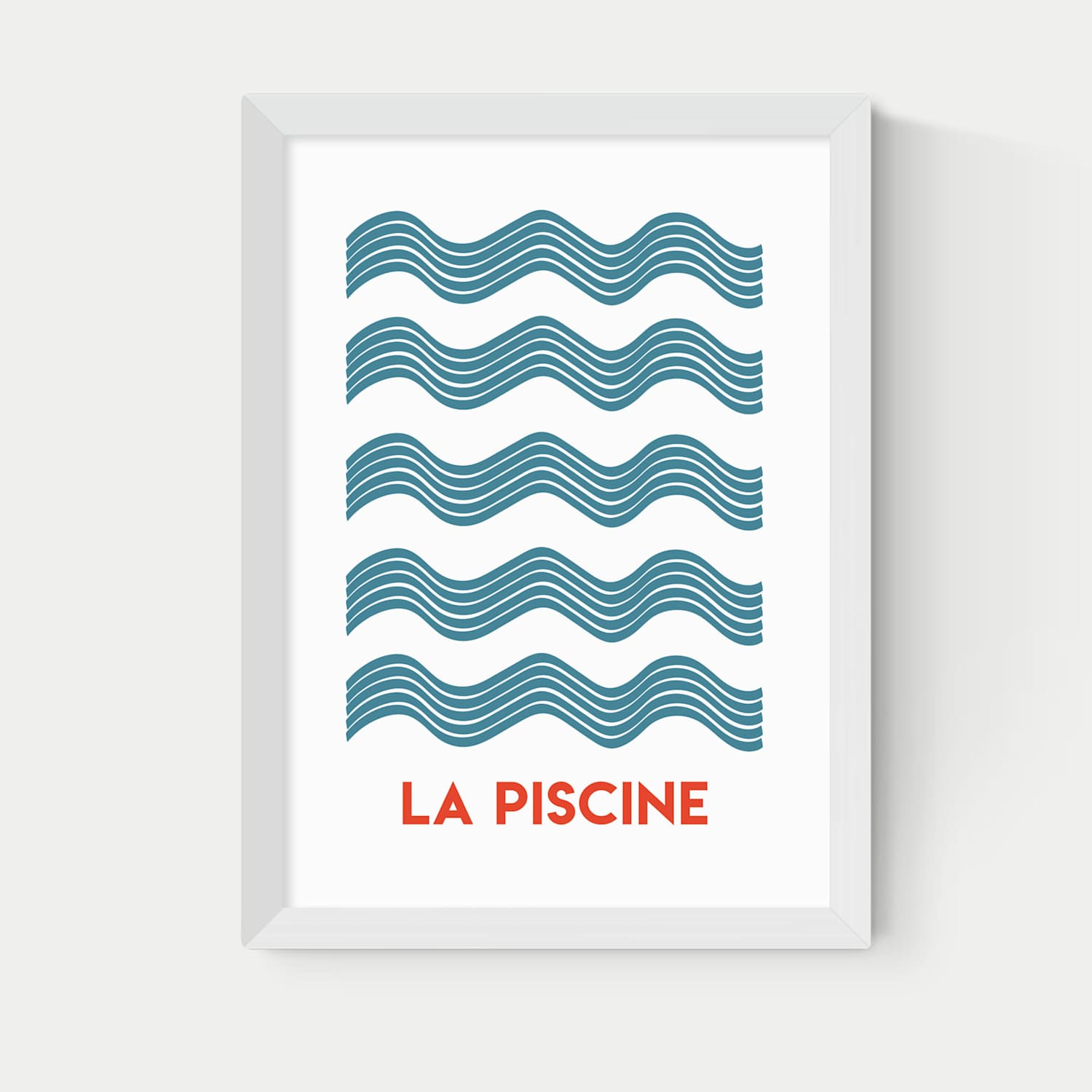 East End Prints La Piscine Framed Art - A1 - White - Available at M&S