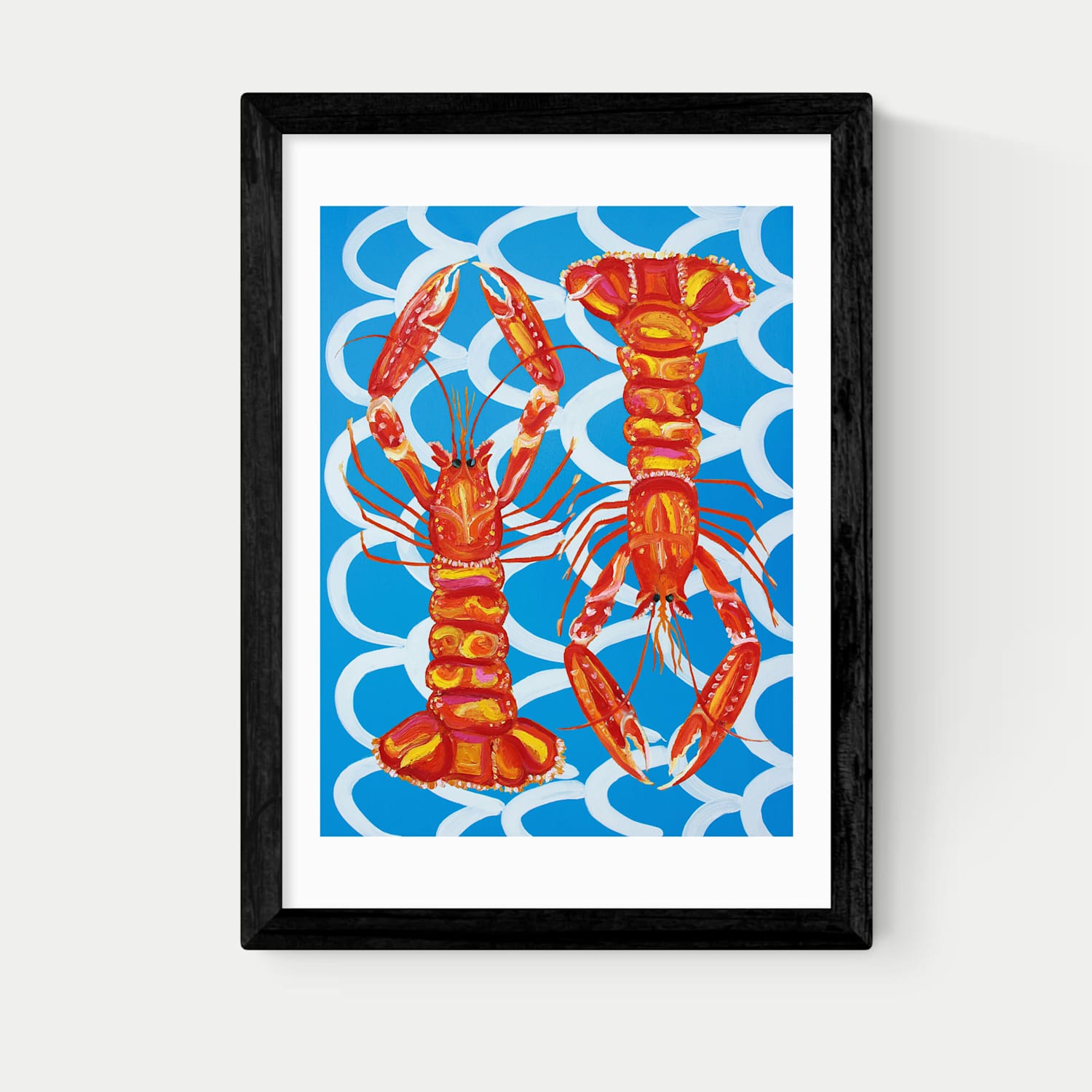 East End Prints Langoustines Framed Art - A1 - Black - Available at M&S