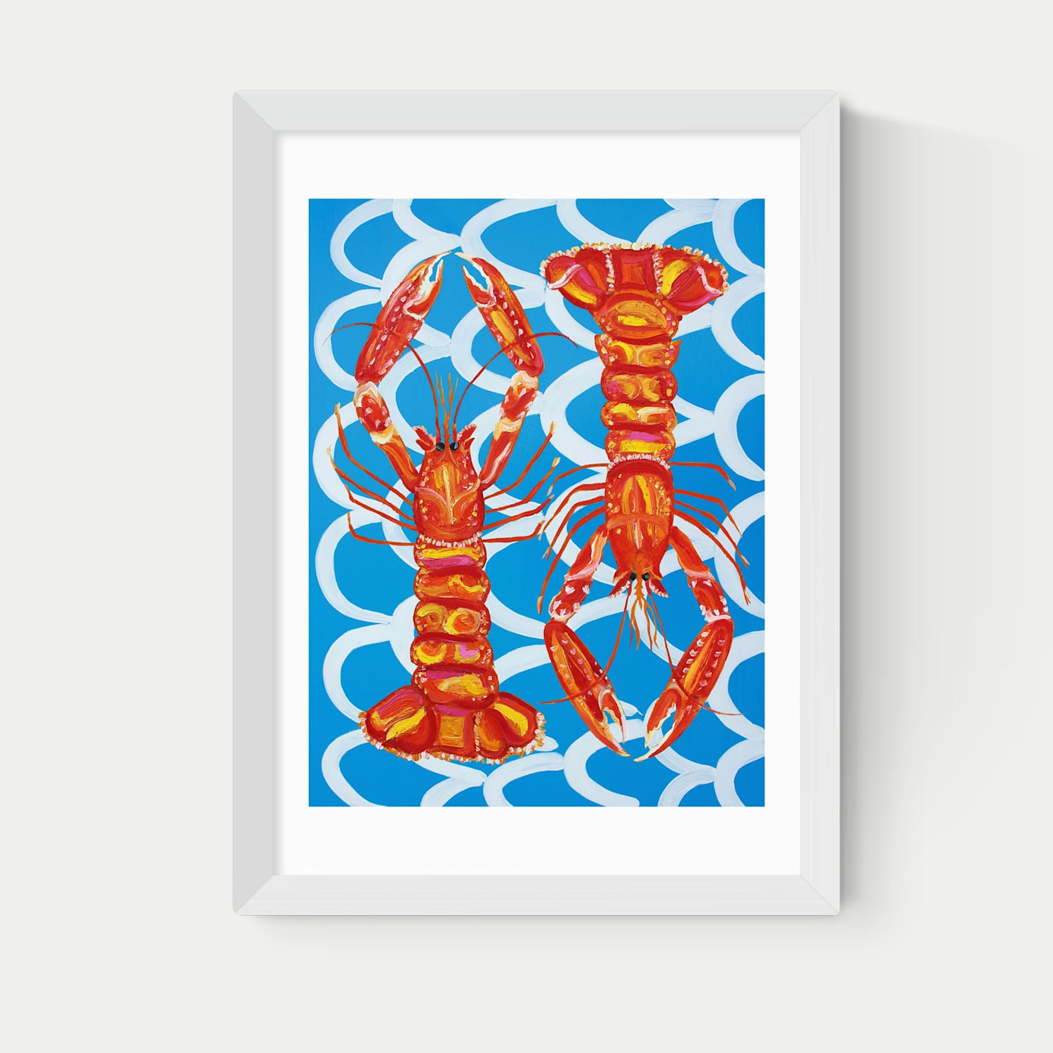 East End Prints Langoustines Framed Art - A1 - White - Available at M&S