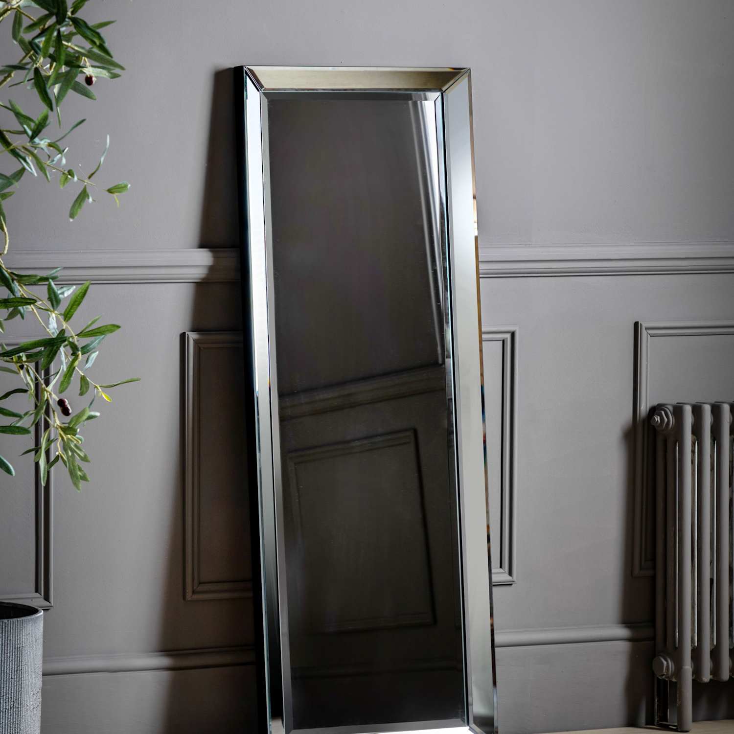 Gallery Direct Luna Extra Large Full Length Wall Mirror - Silver - Available at M&S