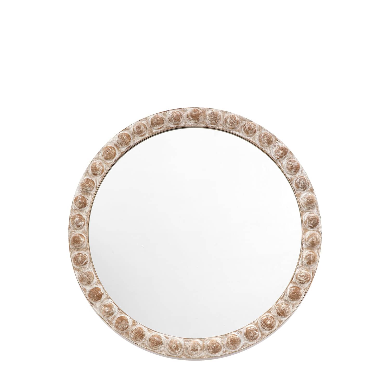 Gallery Direct Millbrook Wooden Small Round Wall Mirror - Natural - Available at M&S