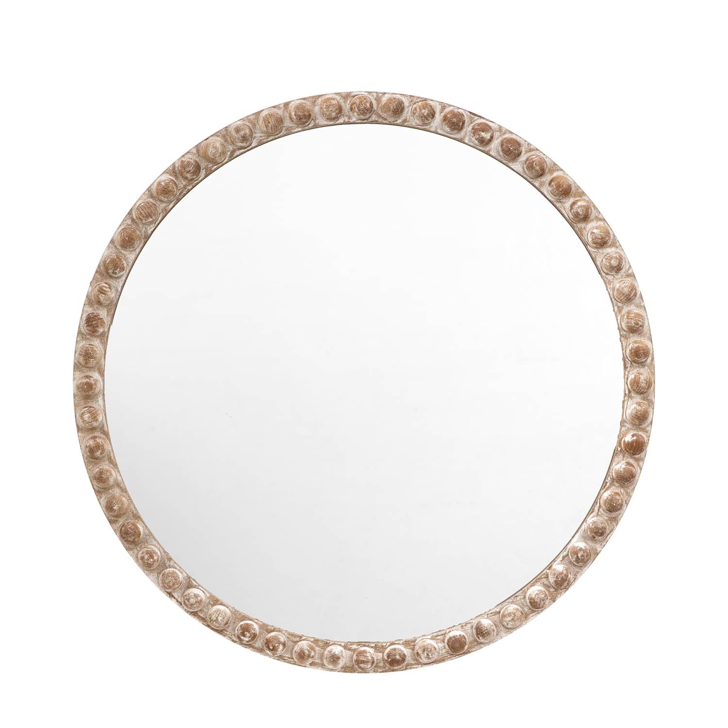Gallery Direct Millbrook Wooden Large Round Wall Mirror - Natural - Available at M&S