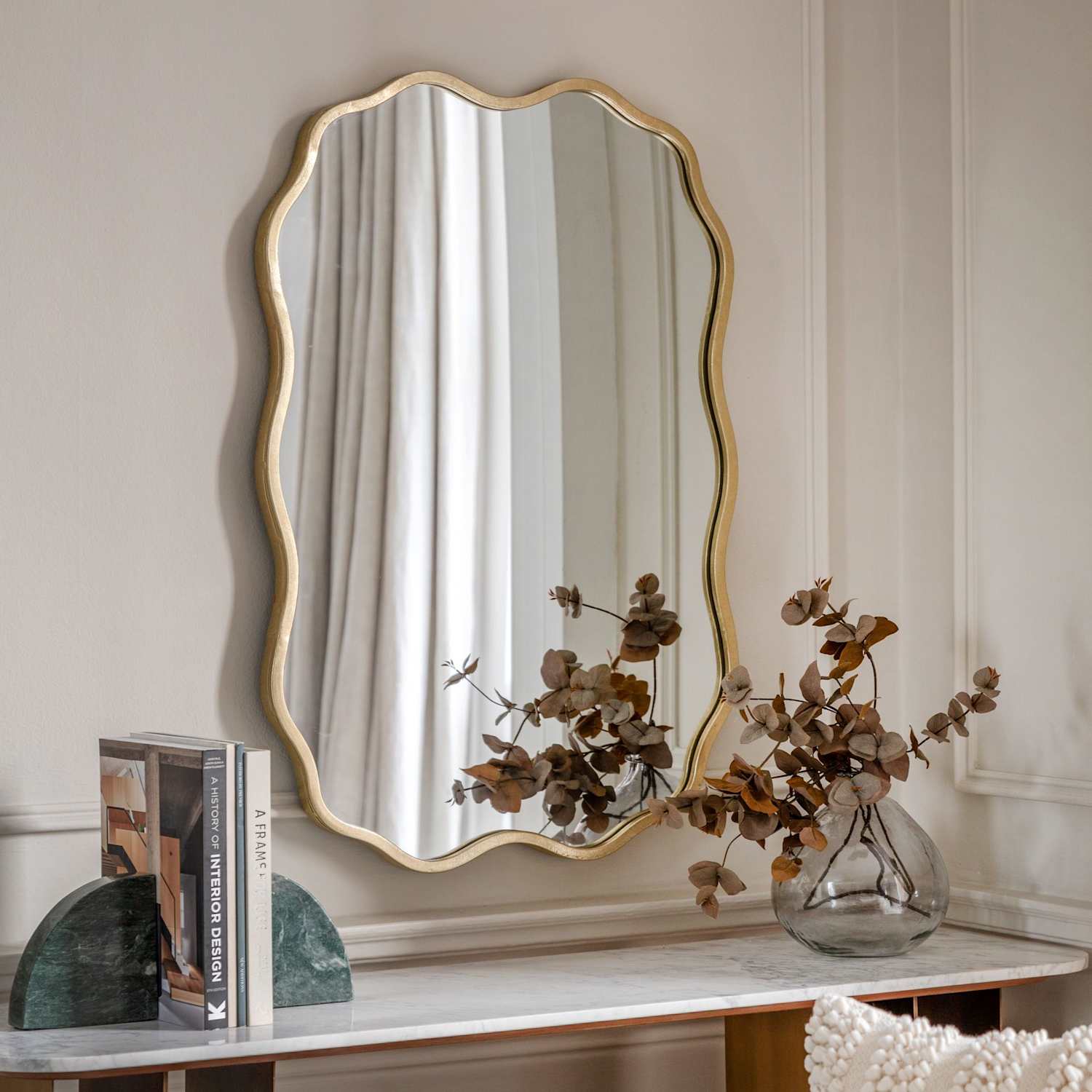 Gallery Direct Sloane Metal Medium Rectangular Wall Mirror - Gold - Available at M&S