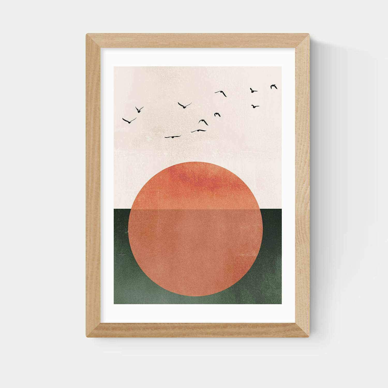 East End Prints Rising Sun Framed Art - A1 - Natural - Available at M&S