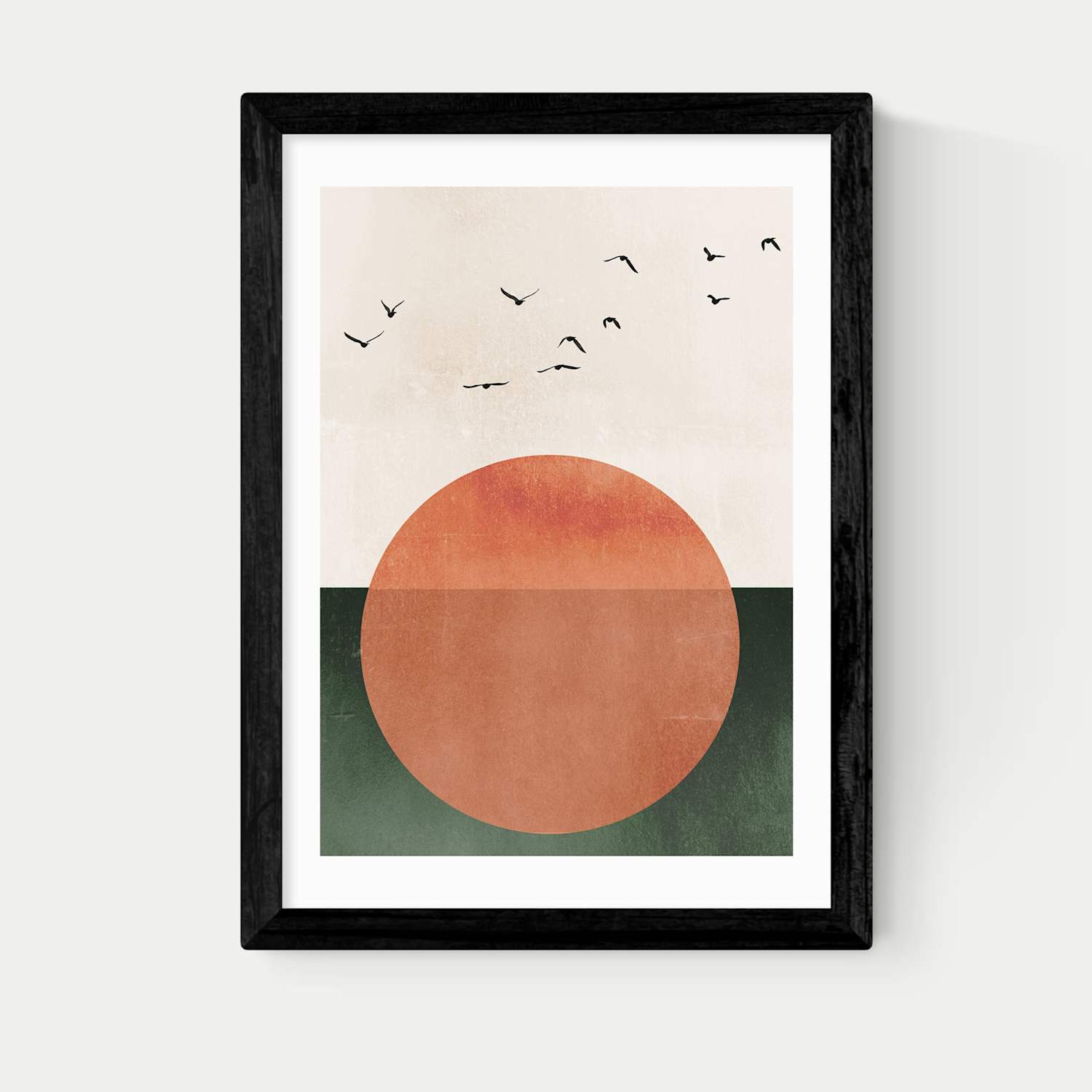 East End Prints Rising Sun Framed Art - A1 - Black - Available at M&S