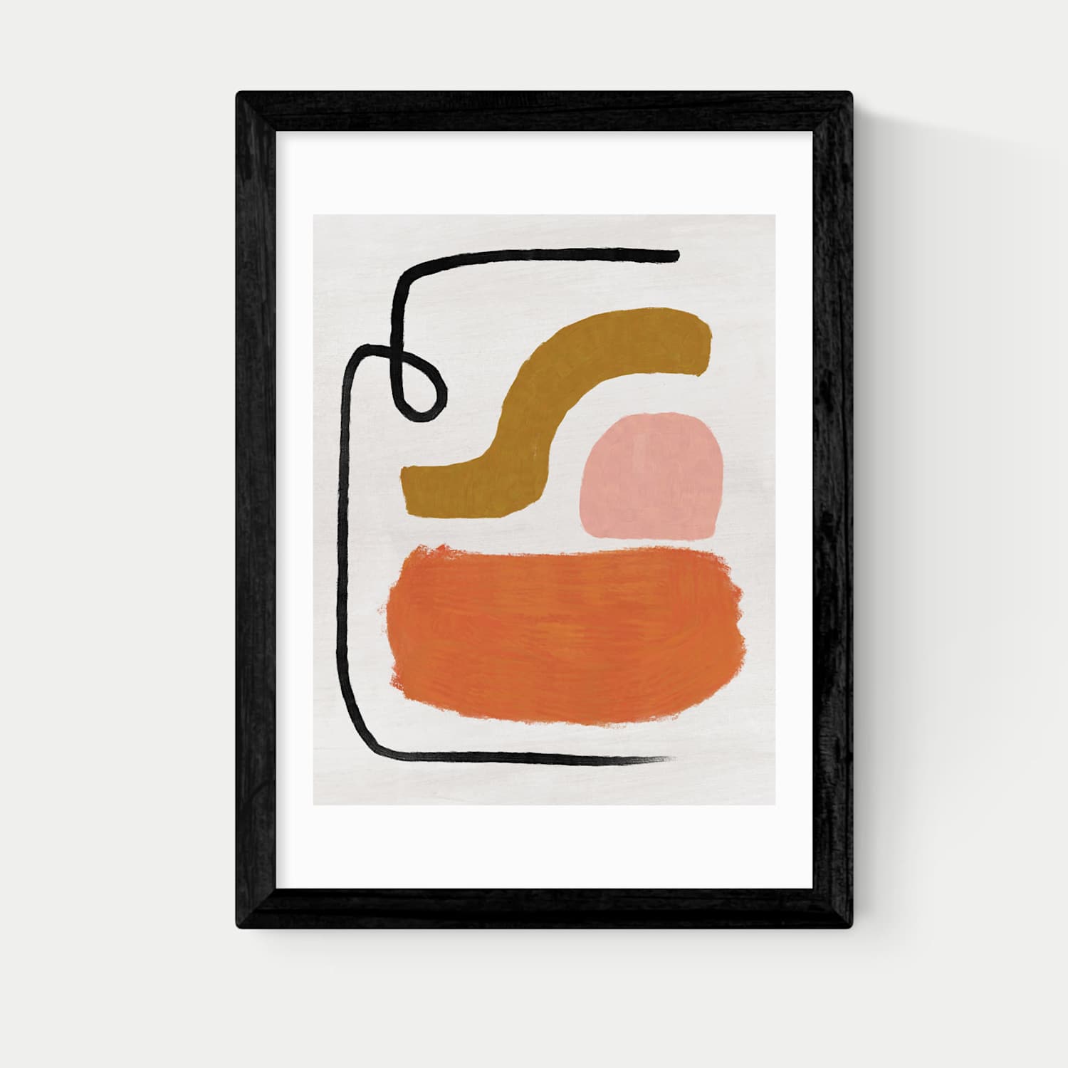 East End Prints Simple Abstract Framed Art - A1 - Black - Available at M&S