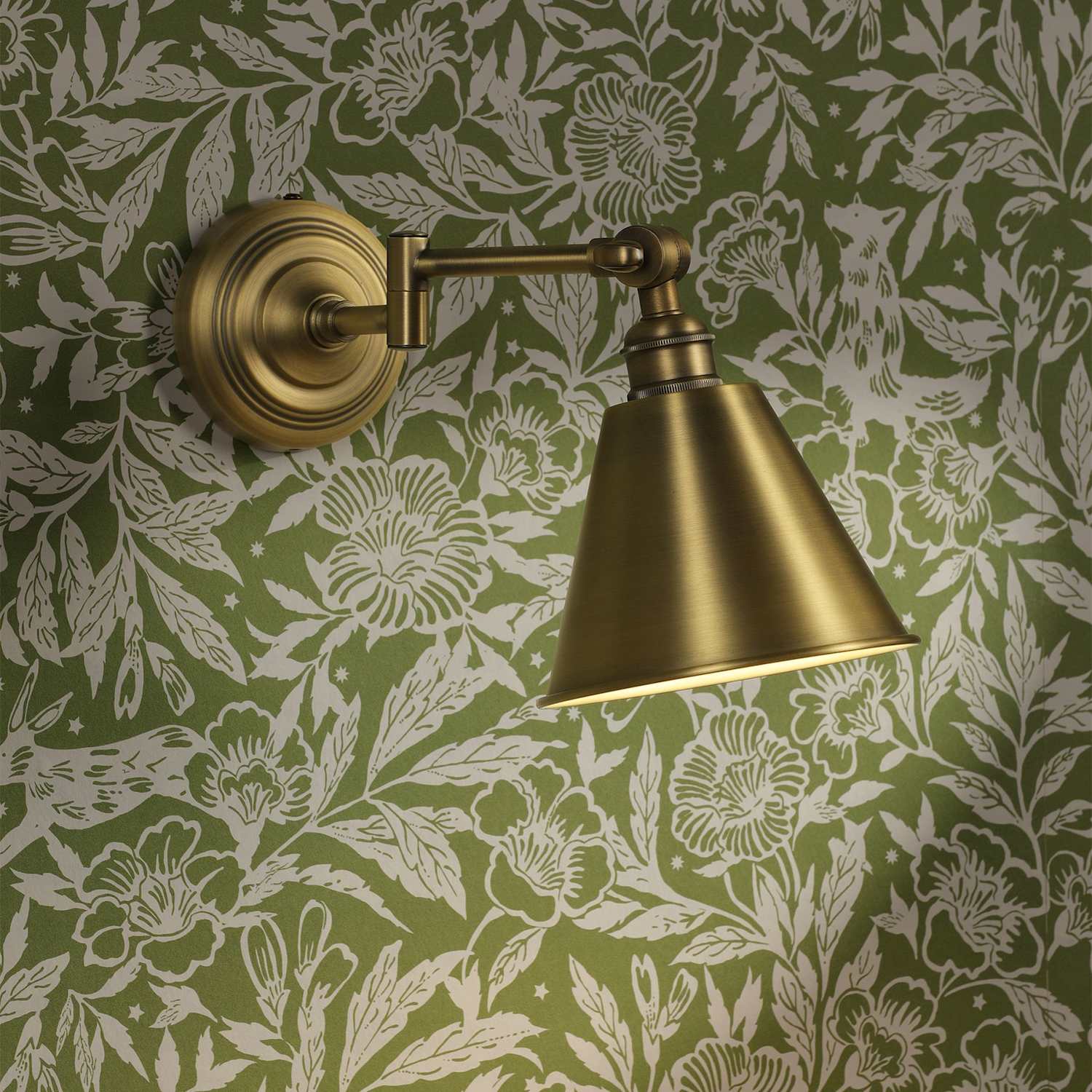 Joules Home Lighting Wollaton Metal Wall Light - Antique Brass - Available at M&S