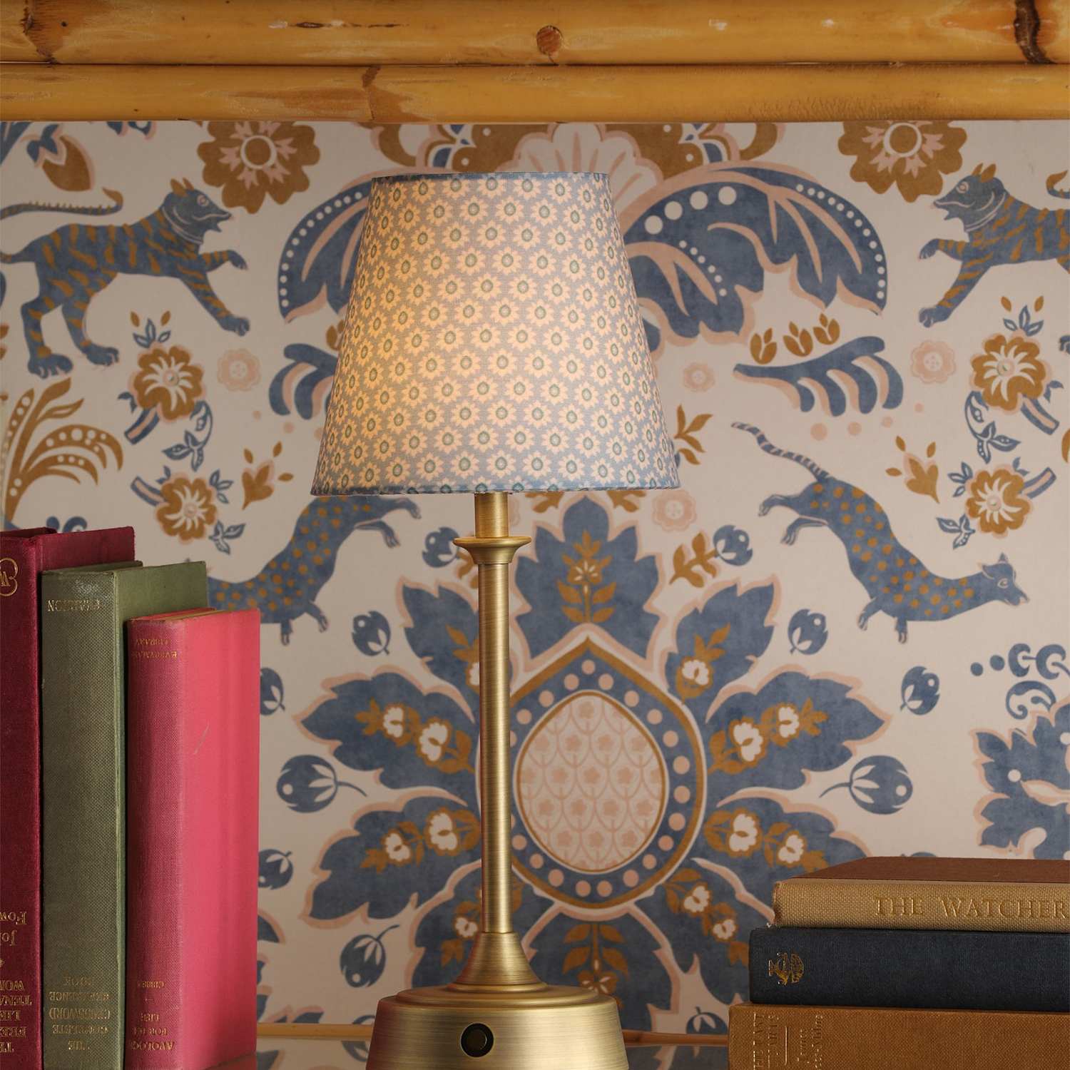 Joules Home Lighting Apsley Rechargeable Metal Table Lamp - Antique Brass - Available at M&S