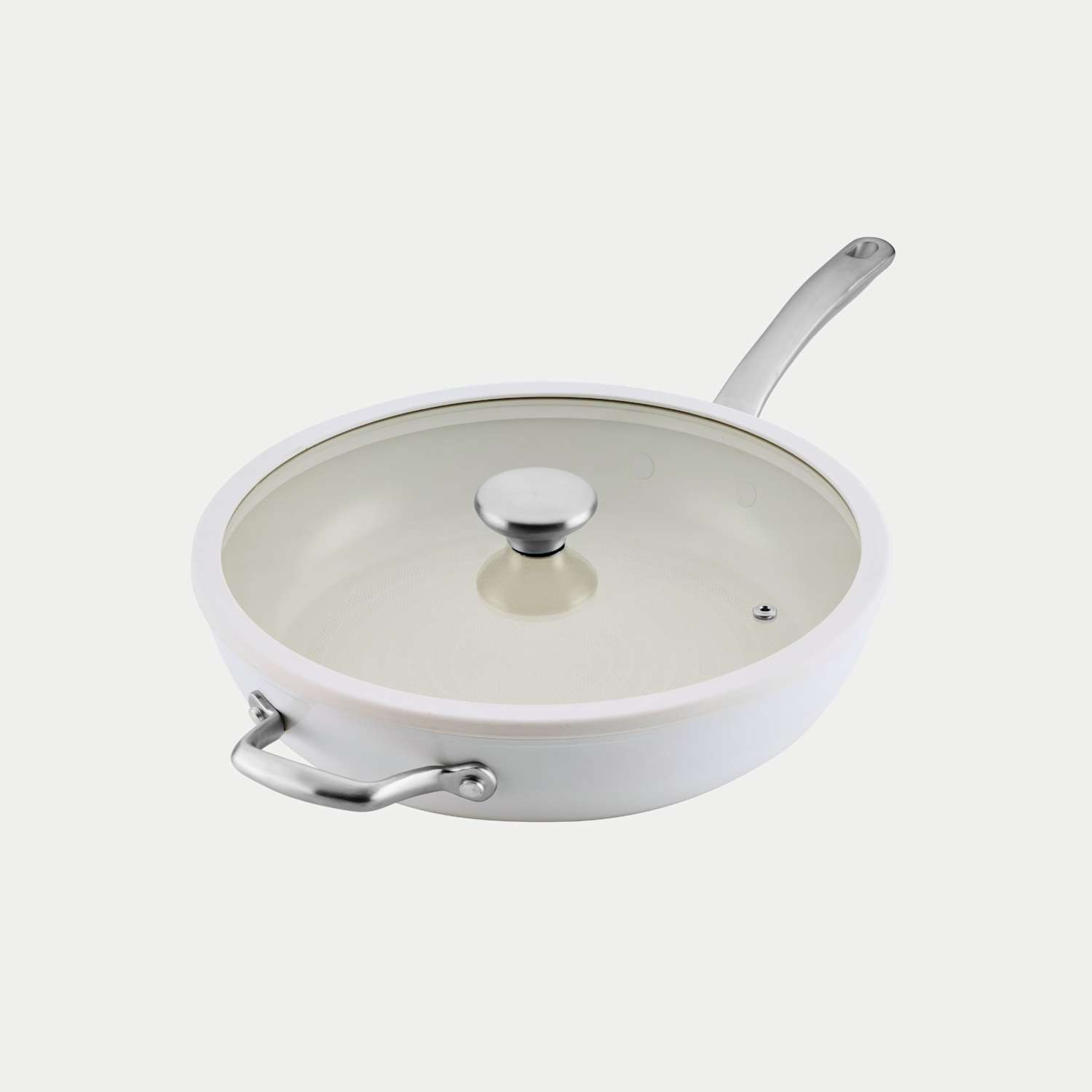 Circulon Halo Ceramic Non Stick 30cm Frying Pan - White - Available at M&S