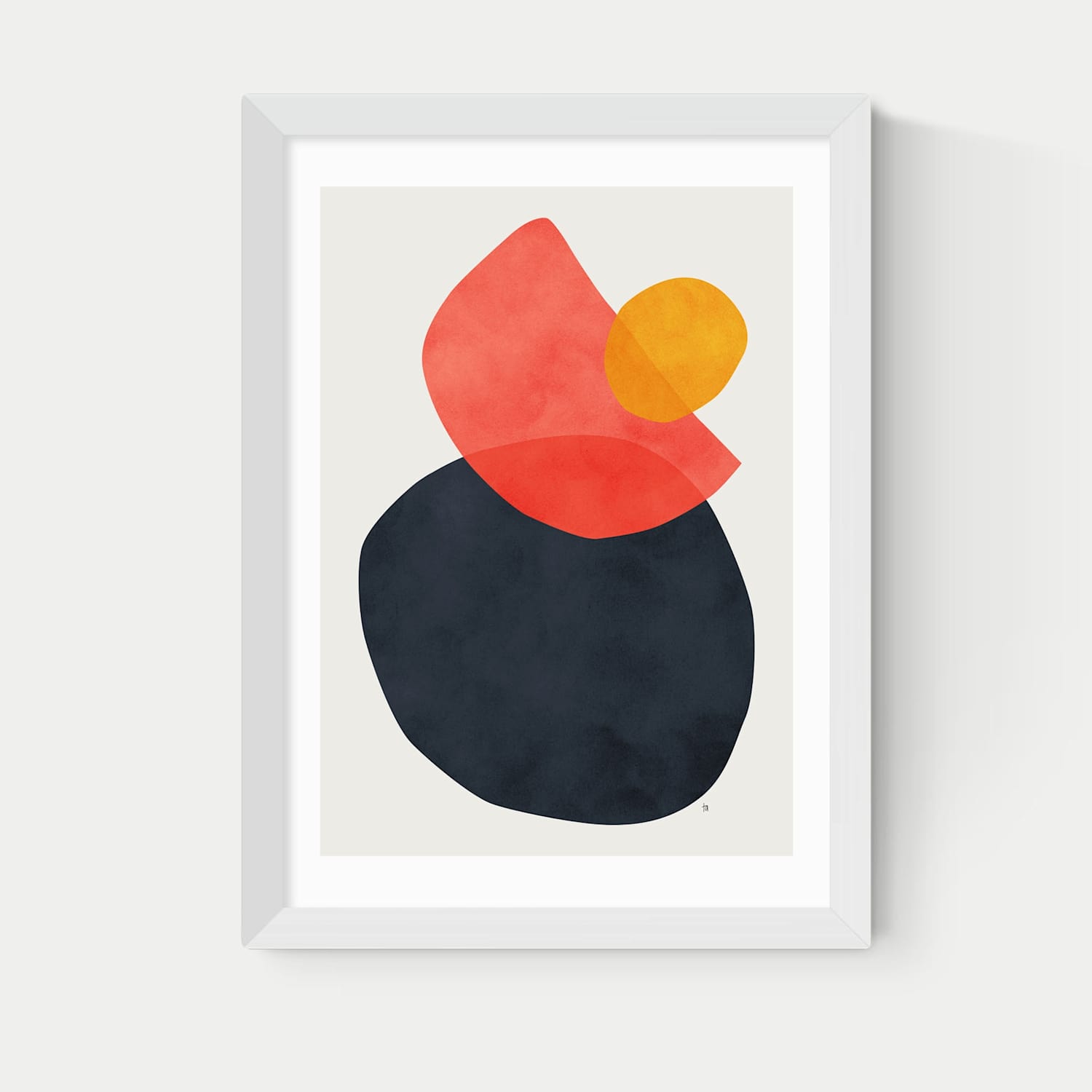 East End Prints Balance Framed Art - A1 - White - Available at M&S