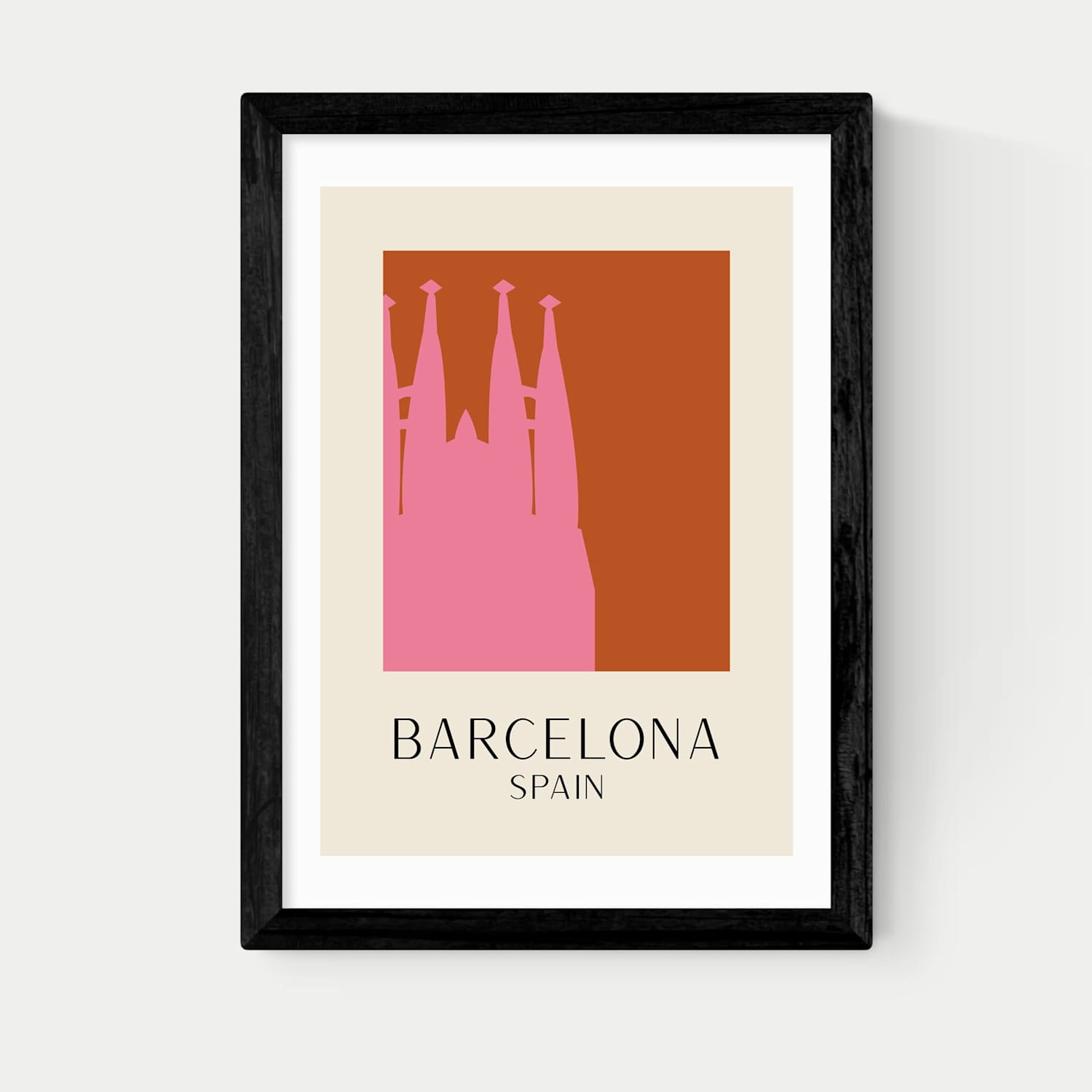 East End Prints Barcelona Framed Art - A1 - Black - Available at M&S