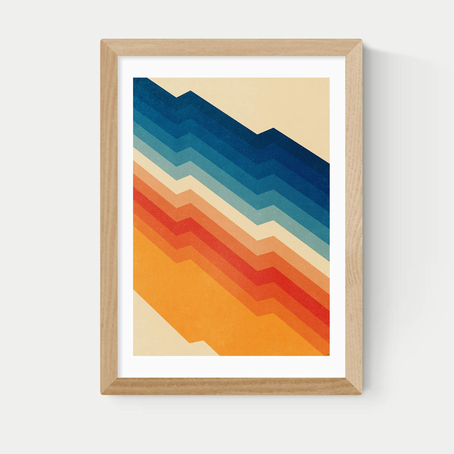 East End Prints Abstract Framed Art - A1 - Natural - Available at M&S
