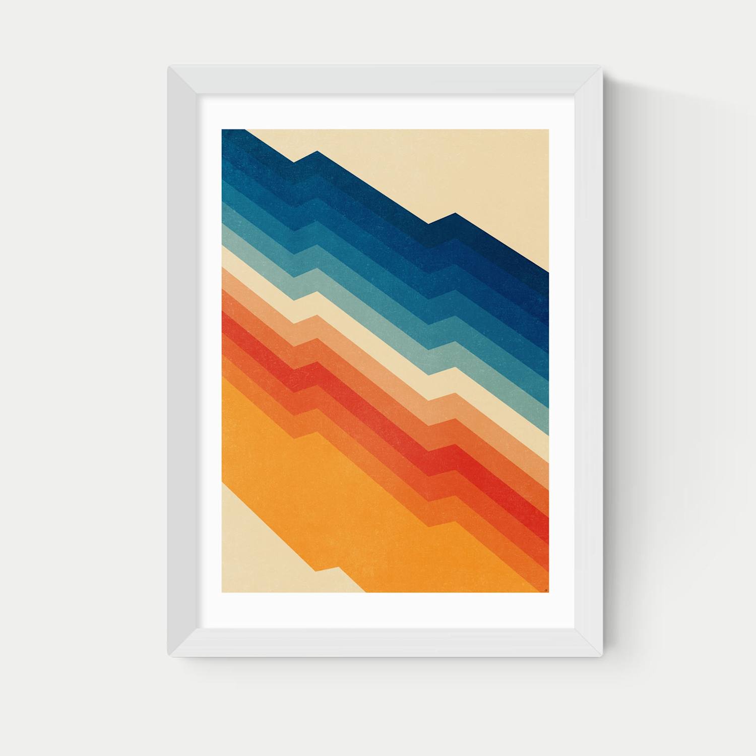 East End Prints Abstract Framed Art - A1 - White - Available at M&S