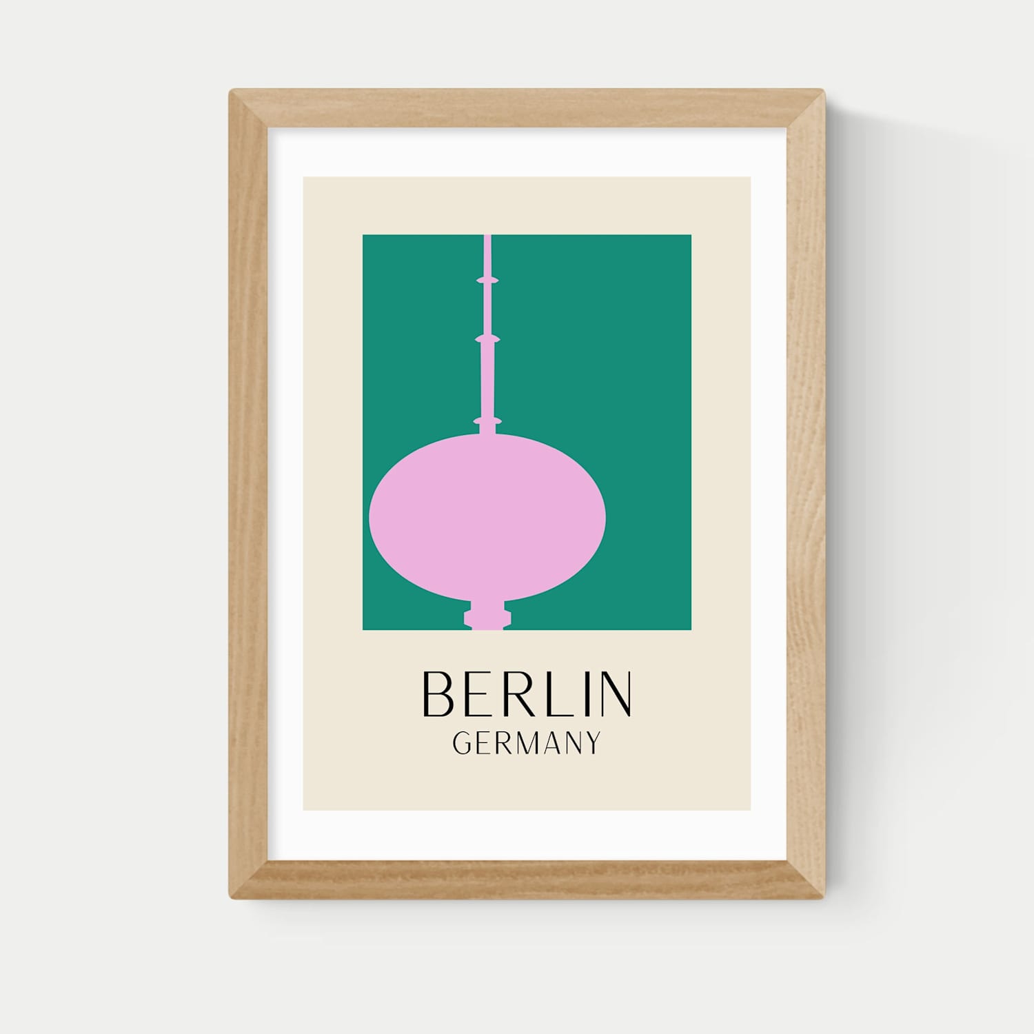 East End Prints Berlin Framed Art - A1 - Natural - Available at M&S