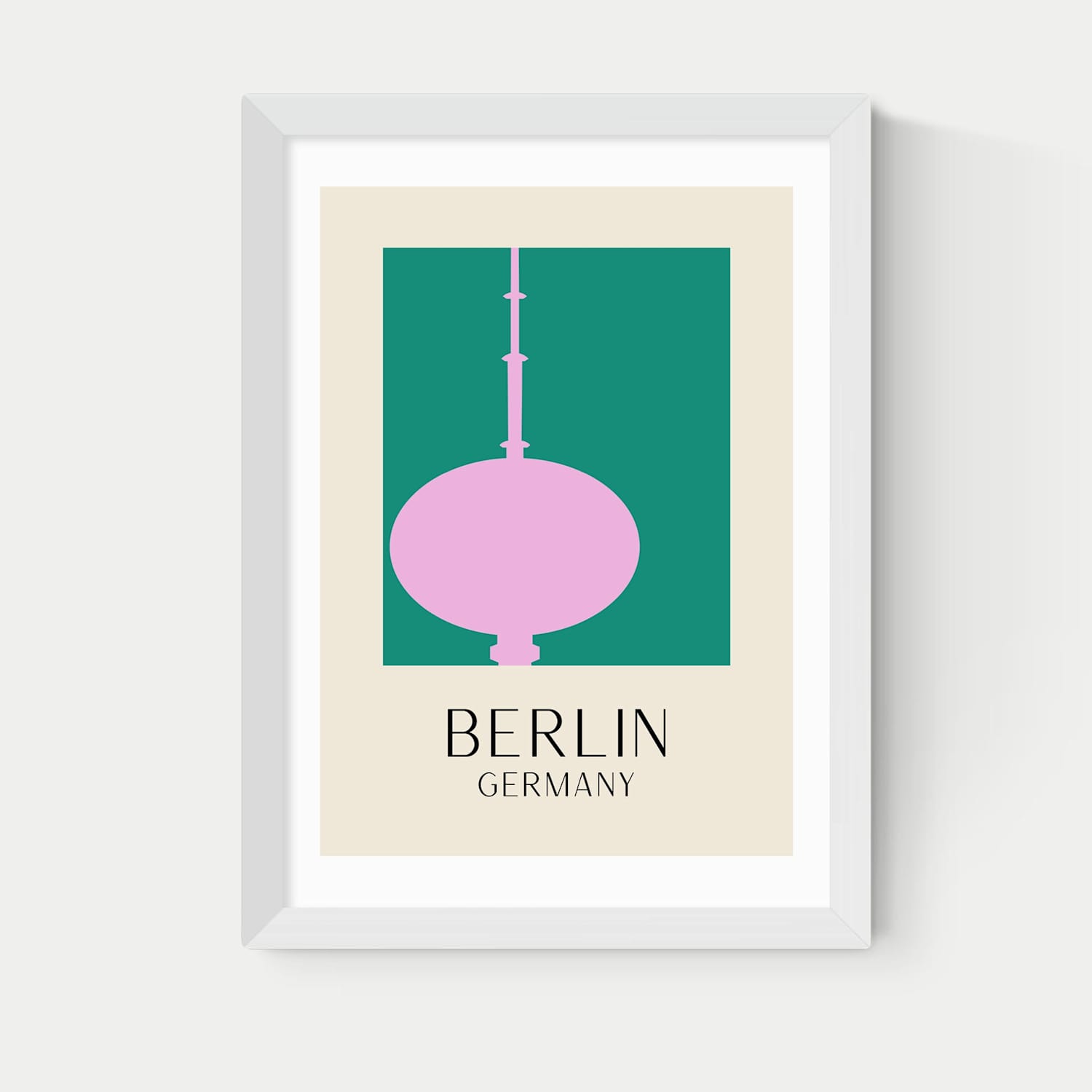 East End Prints Berlin Framed Art - A1 - White - Available at M&S