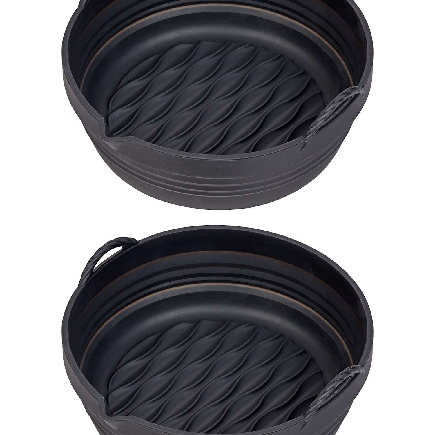 Tala Set of 2 Round Silicone 22cm Air Fryer Liners - Black - Available at M&S
