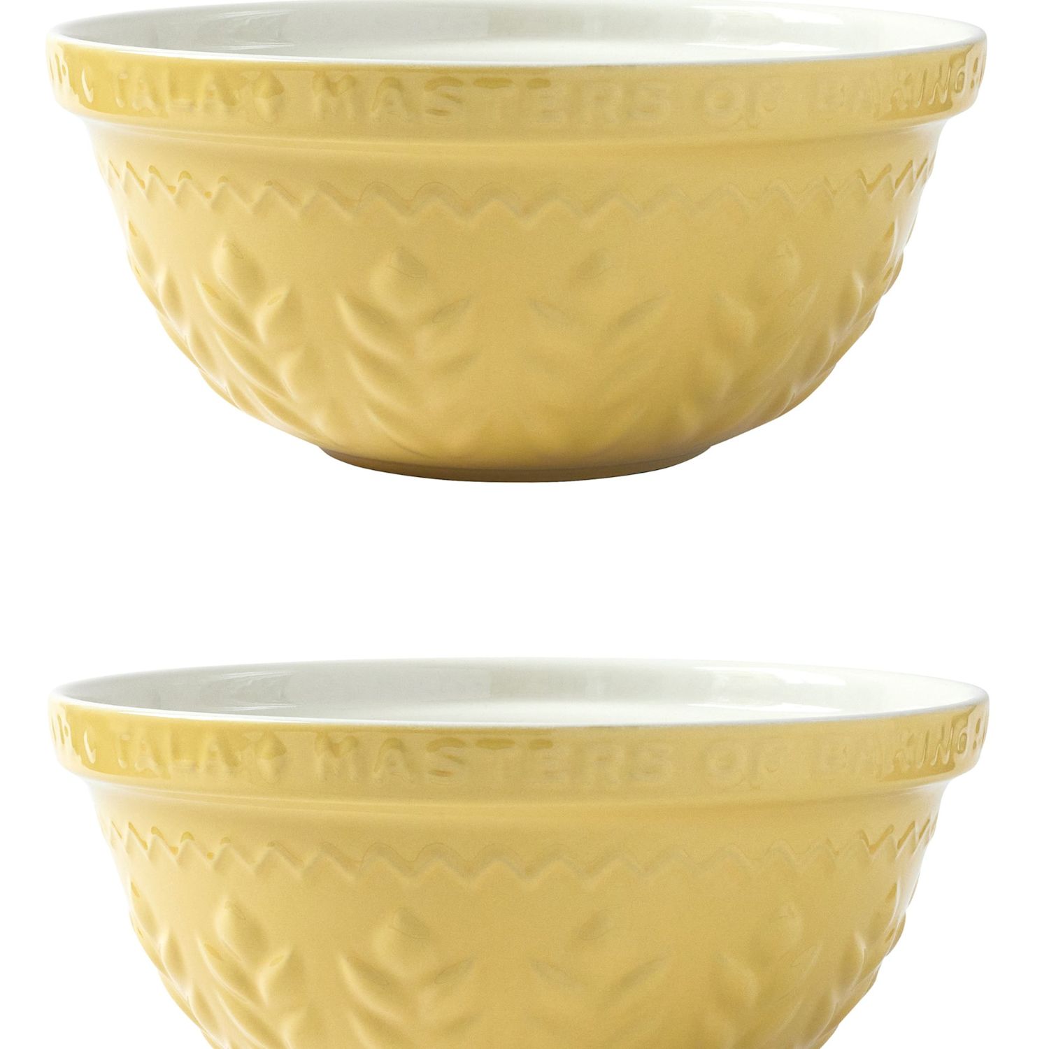 Tala Set of 2 Stoneware 30cm Mixing Bowls - Yellow - Available at M&S