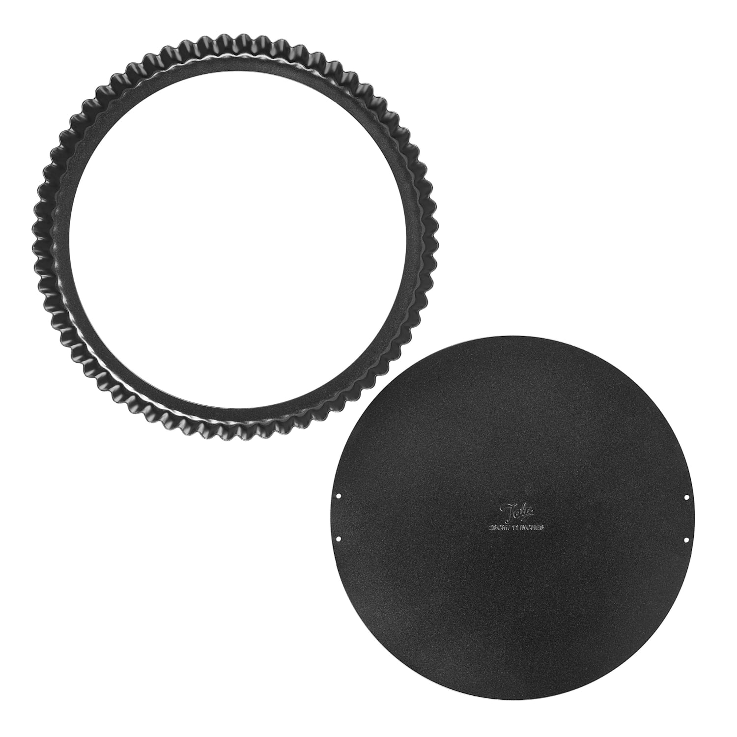 Tala 28cm Carbon Steel Fluted Tart Tin - Black - Available at M&S