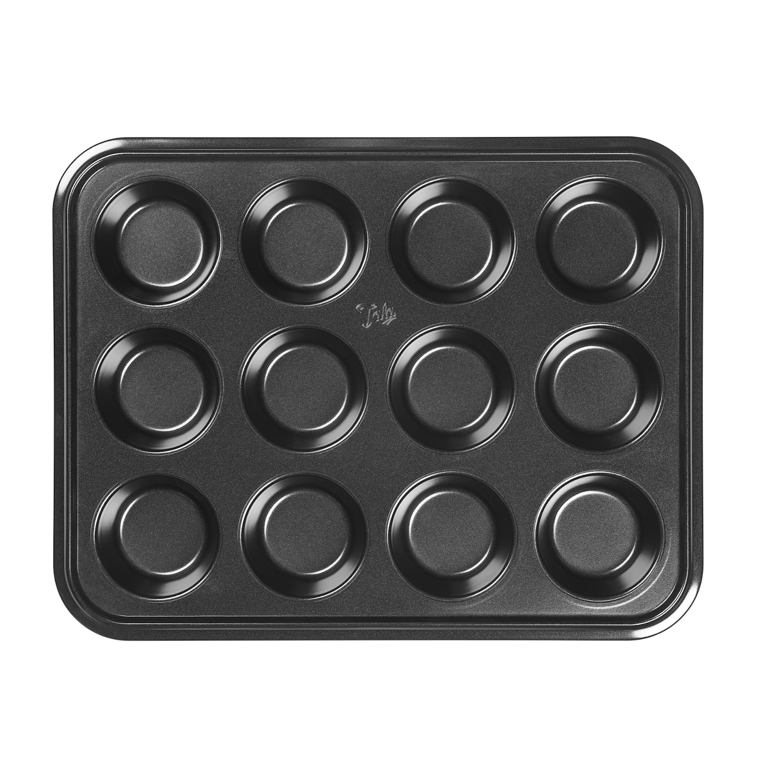 Tala Aluminium 12 Cup Bun Tin - Black - Available at M&S