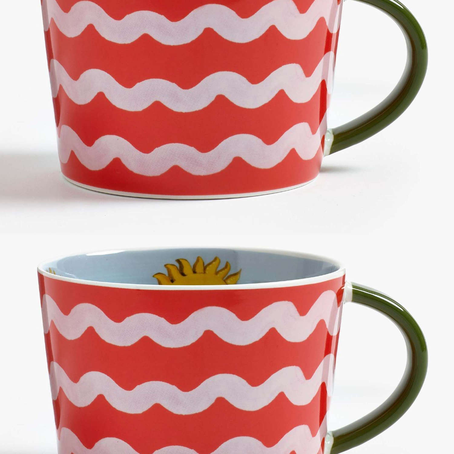 Eleanor Bowmer Set of 2 Electric Coast Sun Mugs - Red Mix - Available at M&S