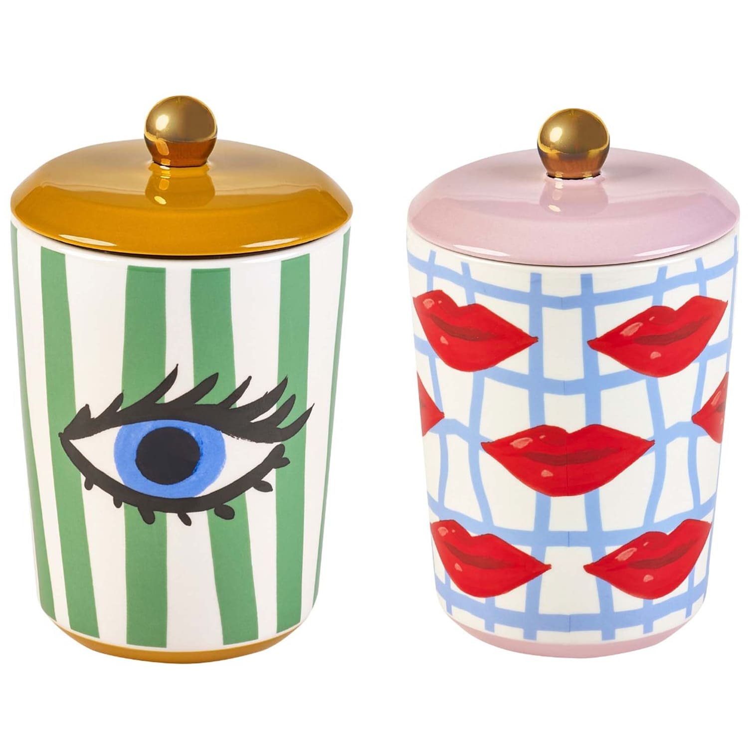 Eleanor Bowmer Set of 2 Stoneware Printed Storage Jars - Multi - Available at M&S